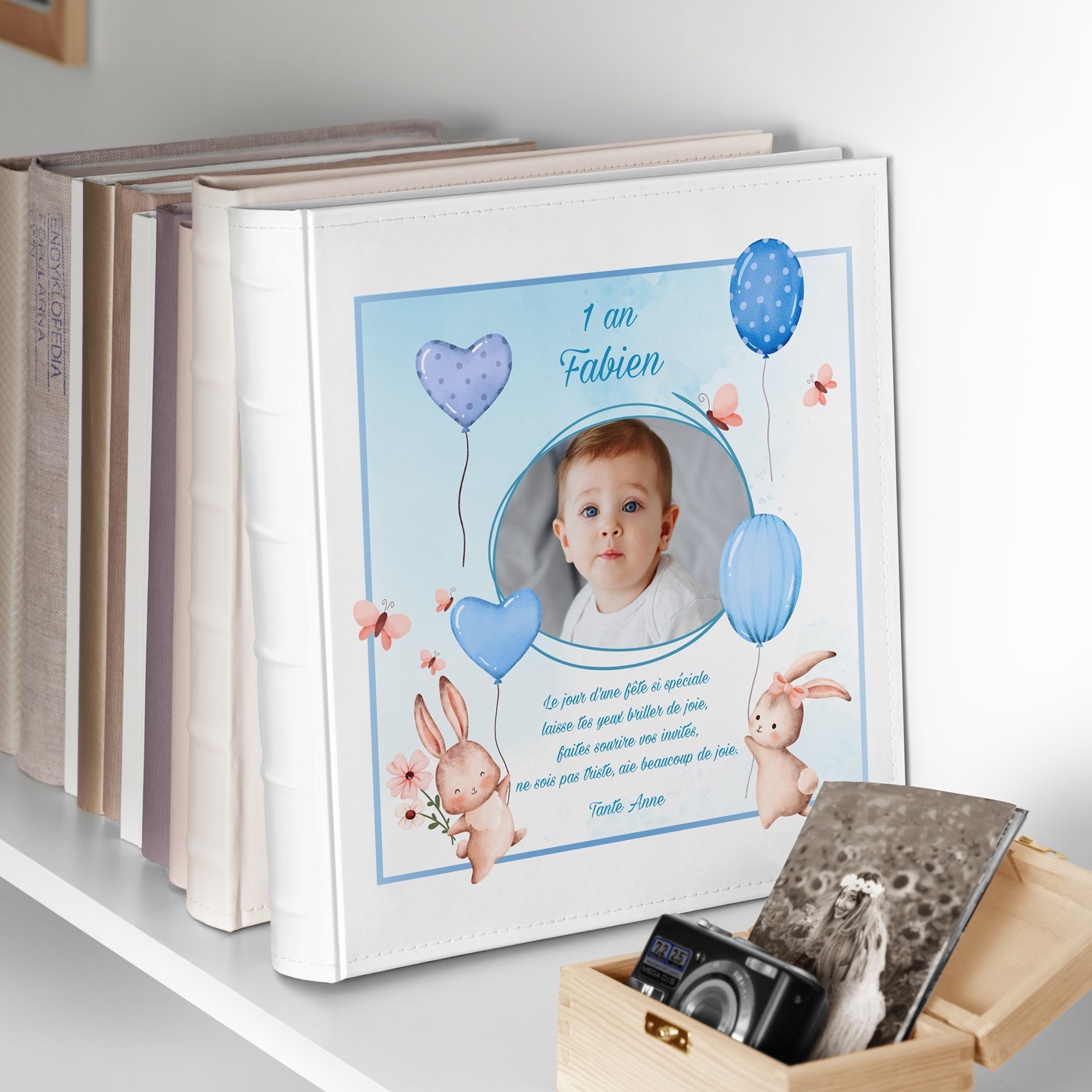 Murrano Photo Album 10x15 for Boy's First Birthday