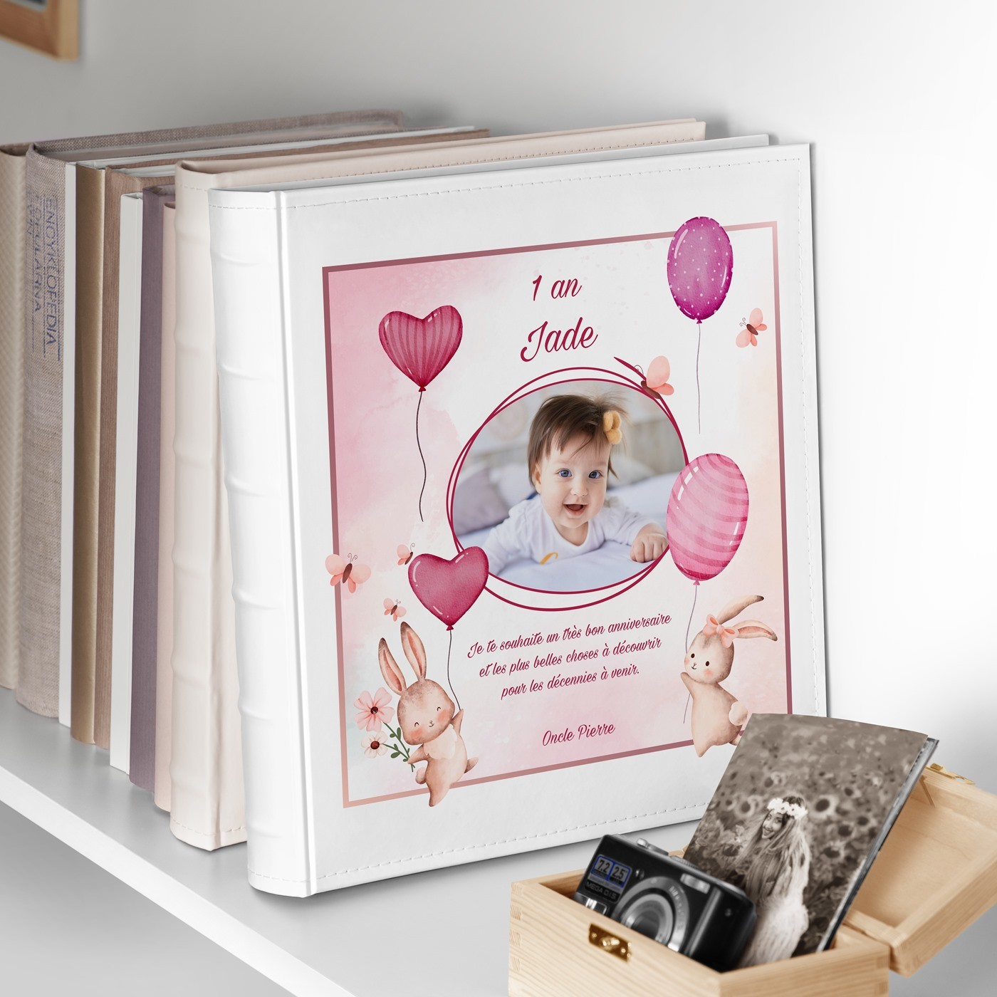 Murrano Photo Album 10x15 for Girl's 1st Birthday