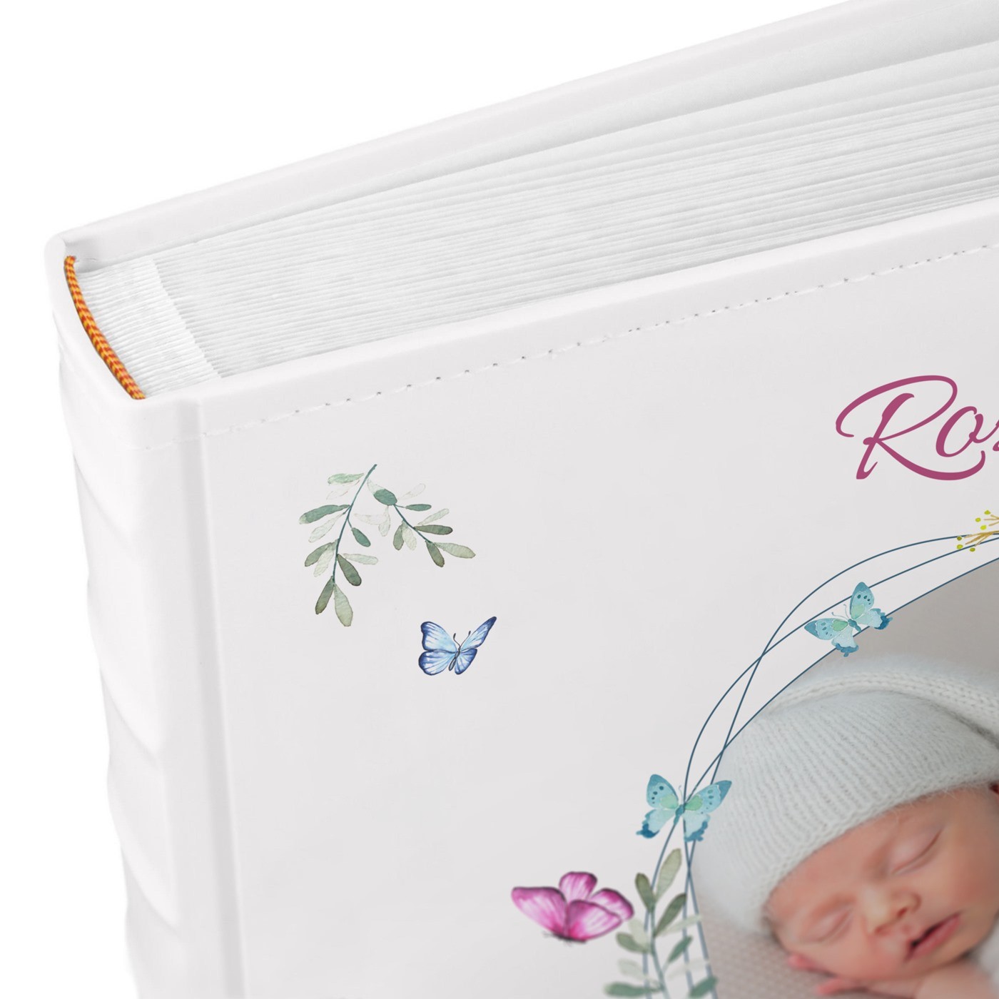 Murrano Photo Album 10x15 with Personalized Cover for a Little Girl's Baptism