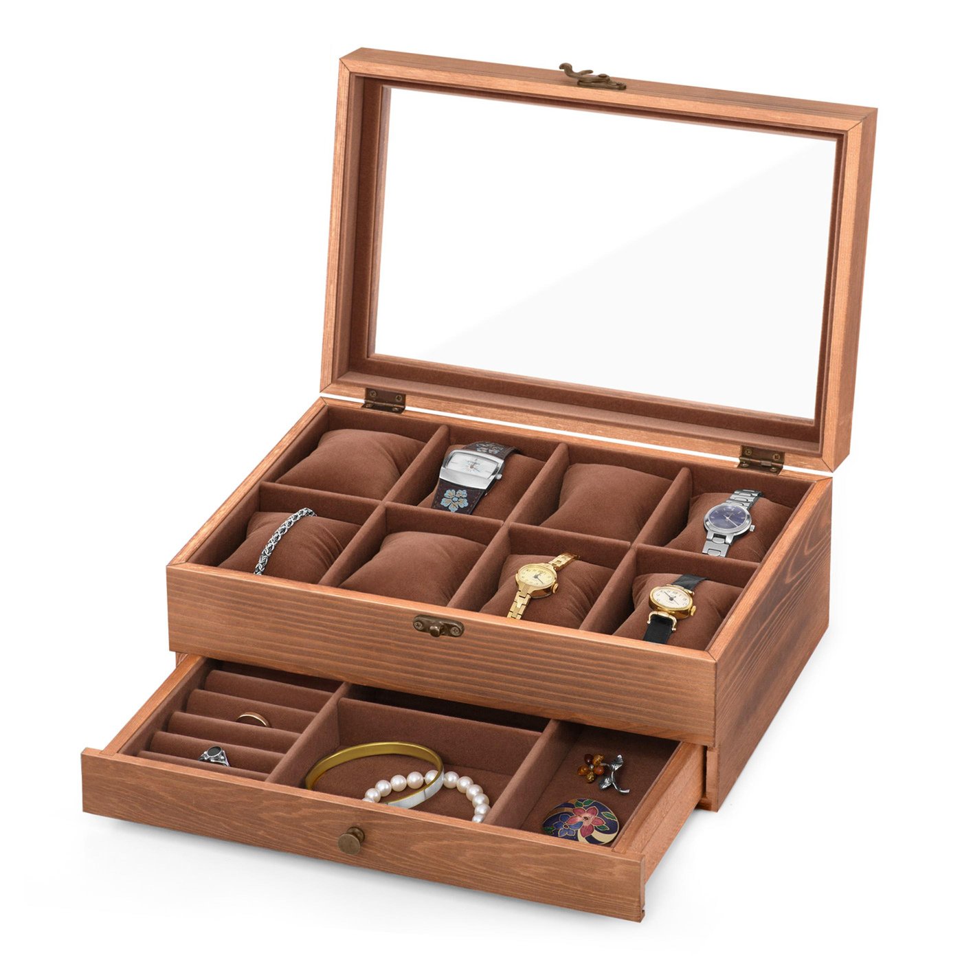 Murrano Personalized Watch and Jewelry Box with Engraving