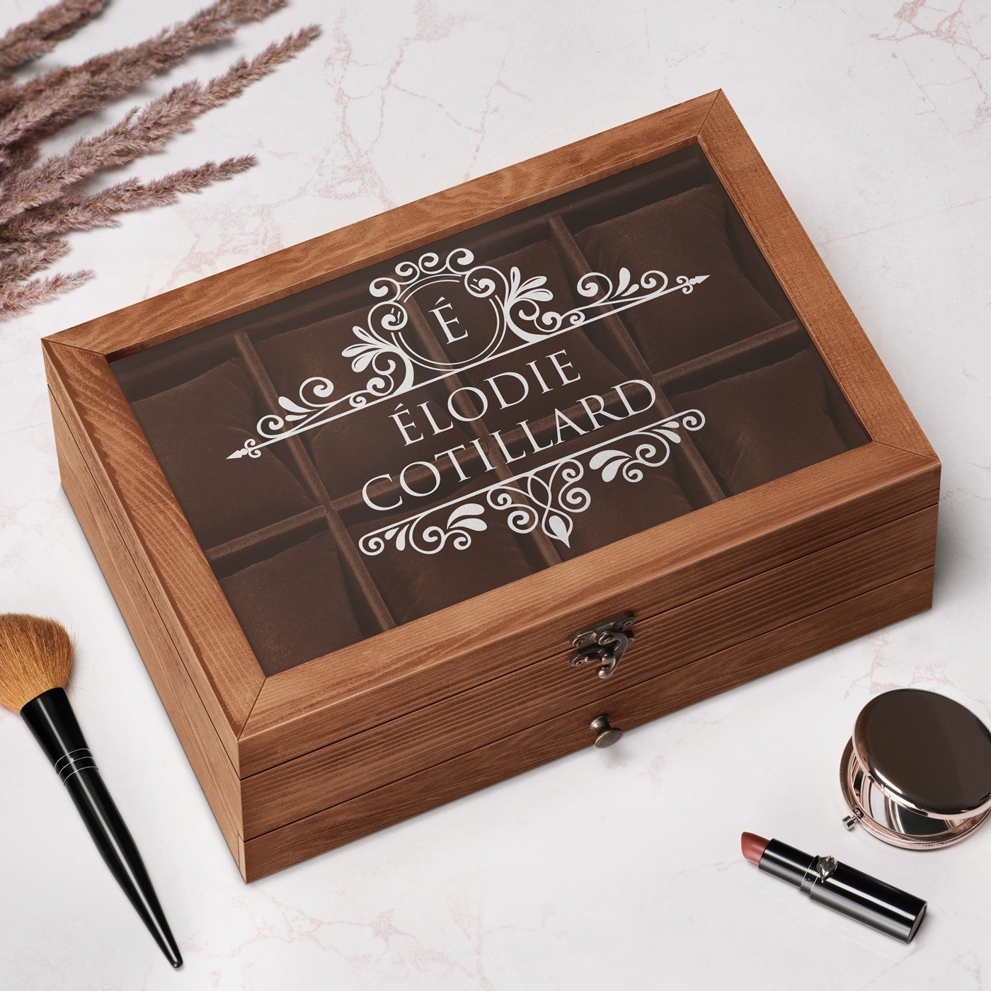 Caja para relojes y joyas personalizada de Murrano