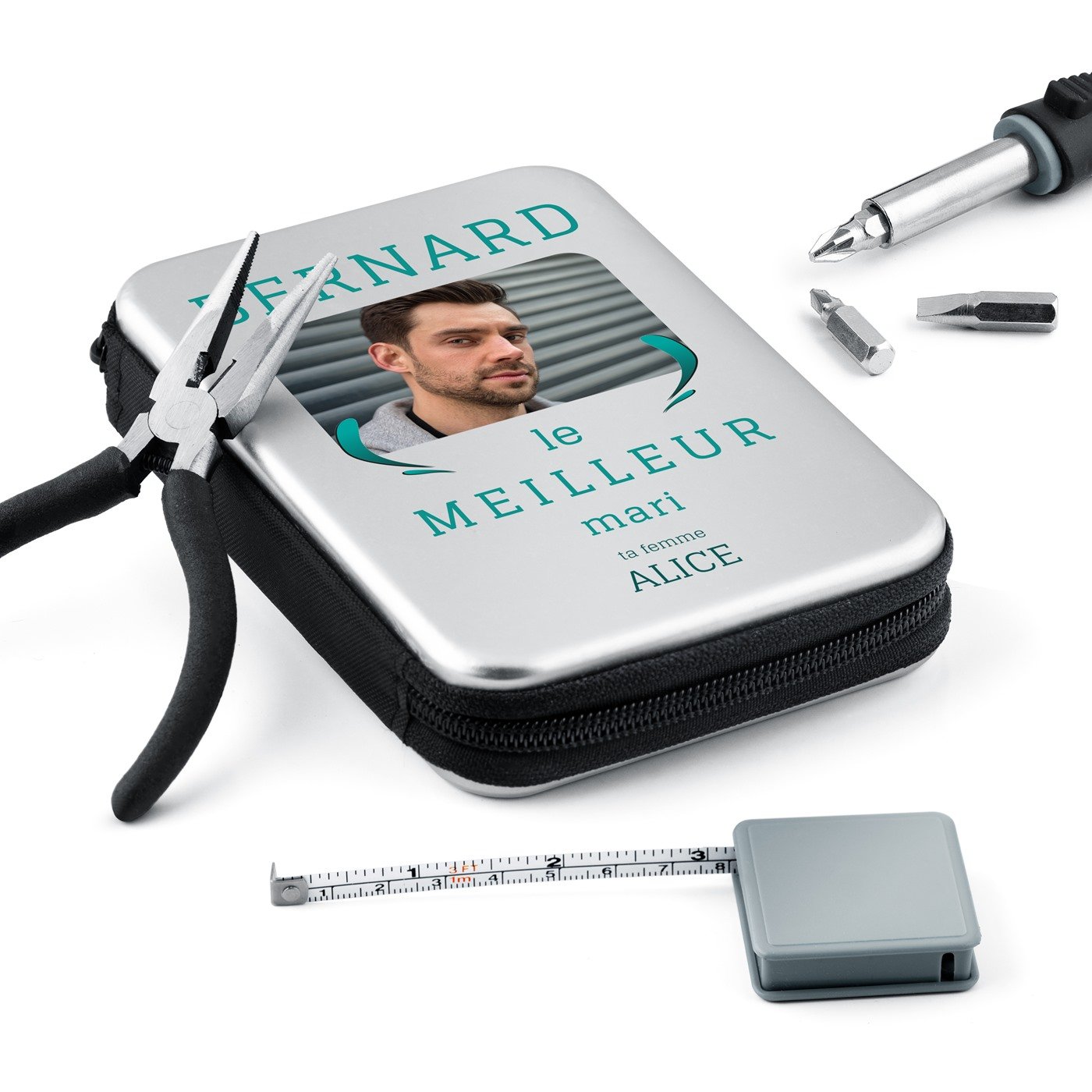Personalized Tool Box with Photo for Husband