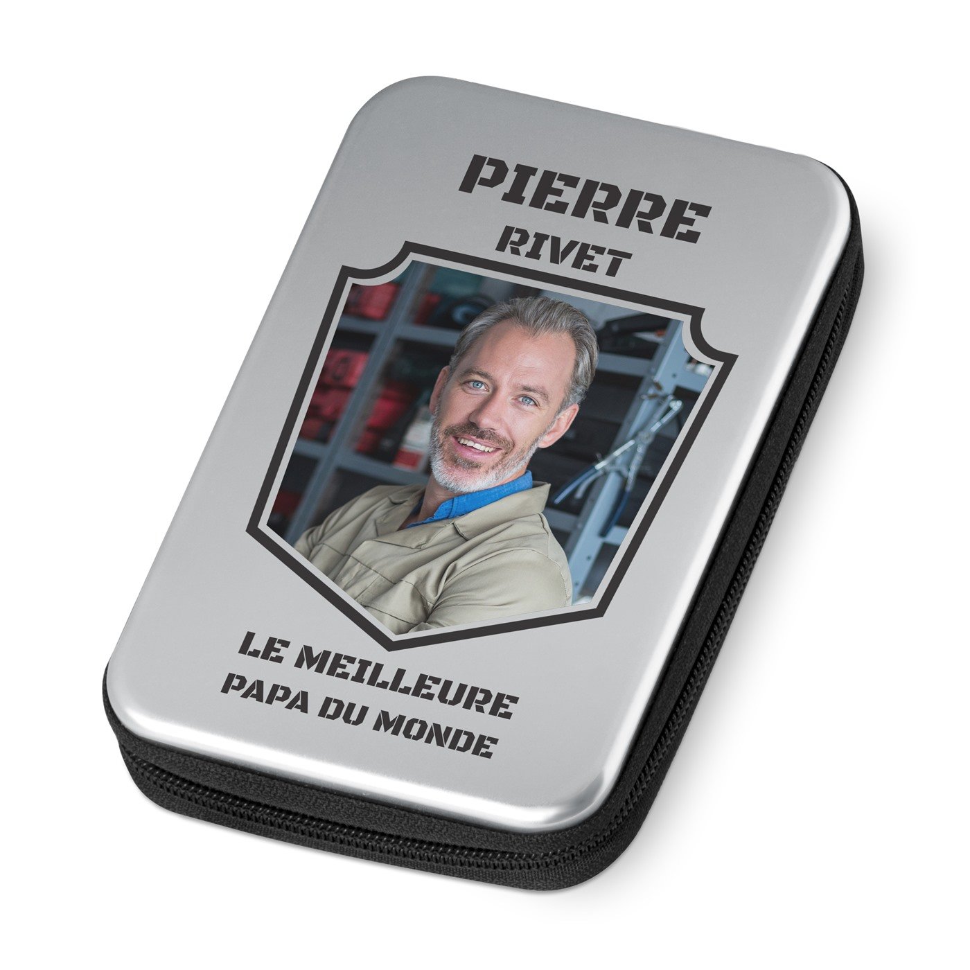 Caja de herramientas personalizada con foto para cuñado