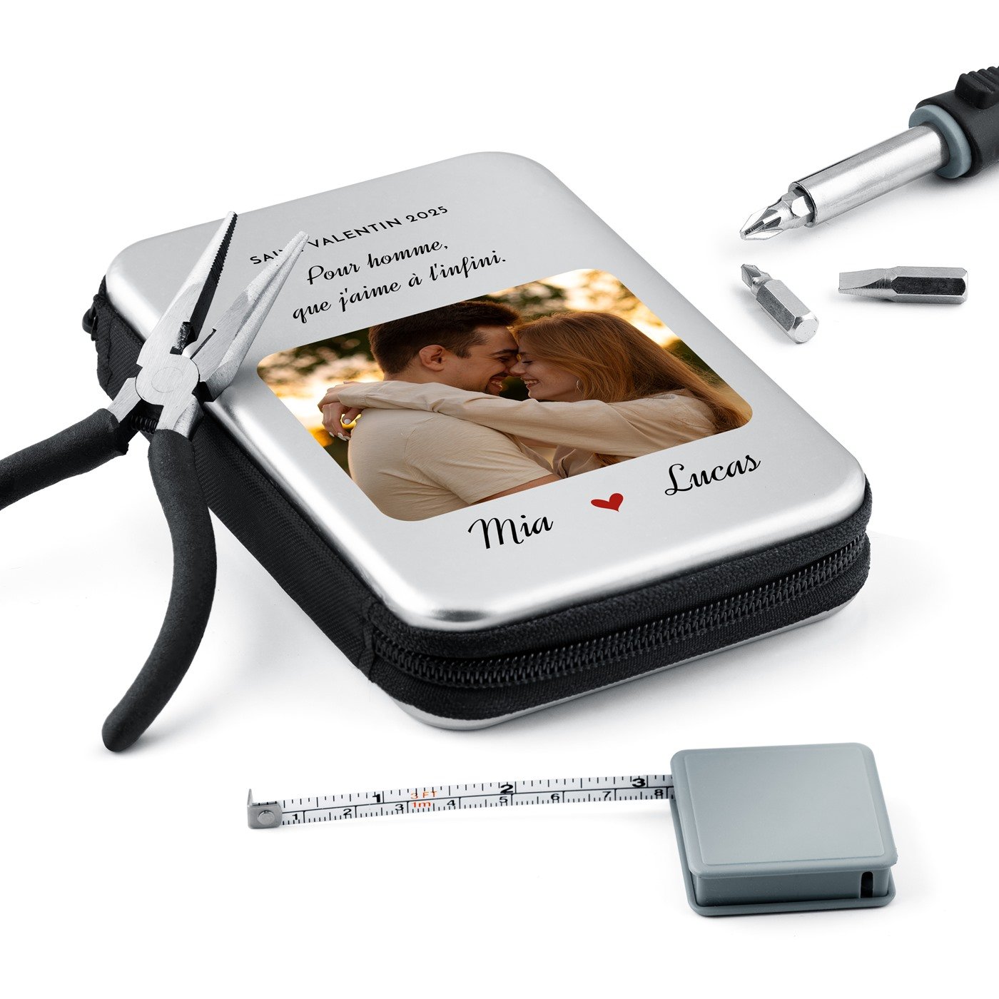 Caja de herramientas personalizada Murrano para el Día de San Valentín