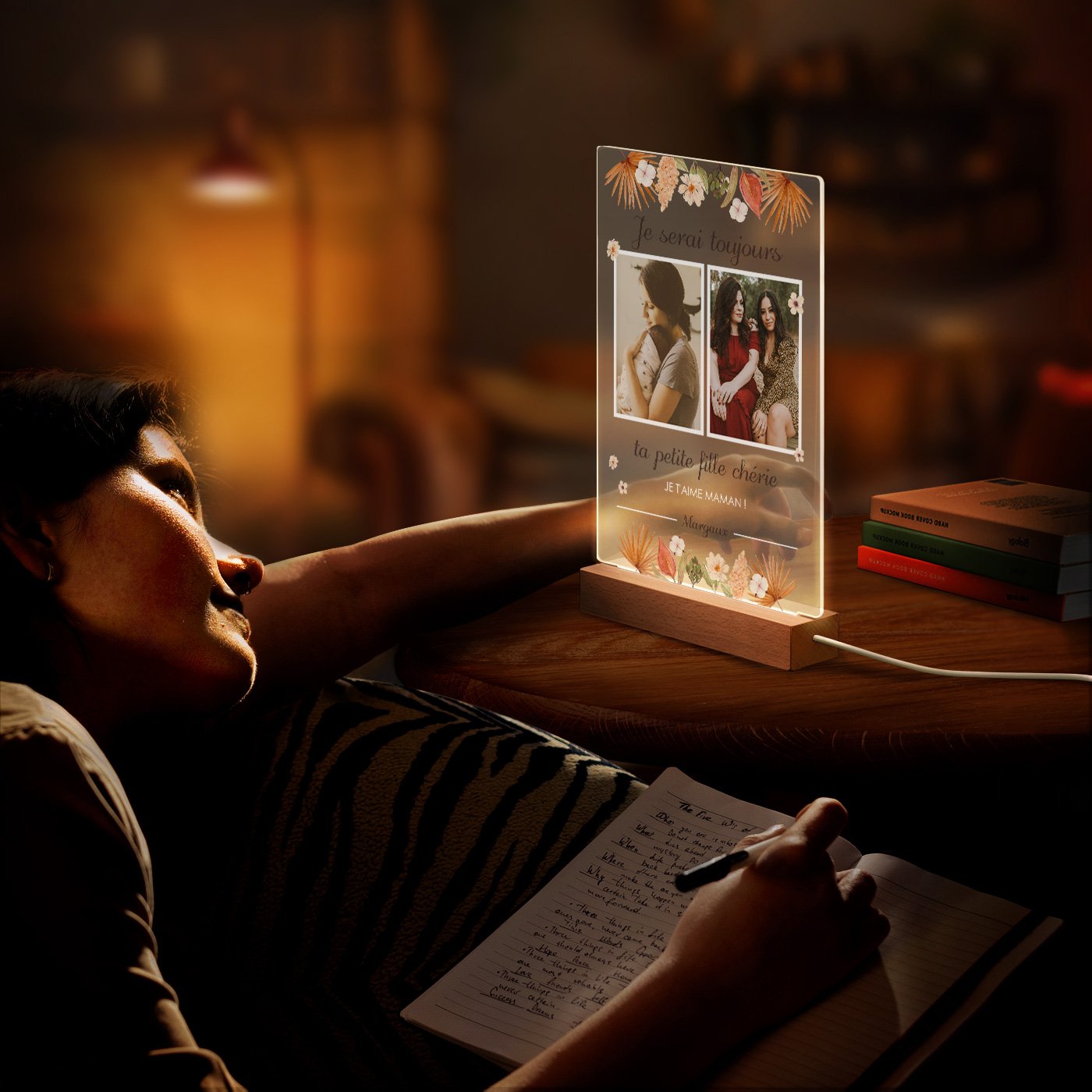 Murrano XL Personalized LED Lamp with Photo for Mom