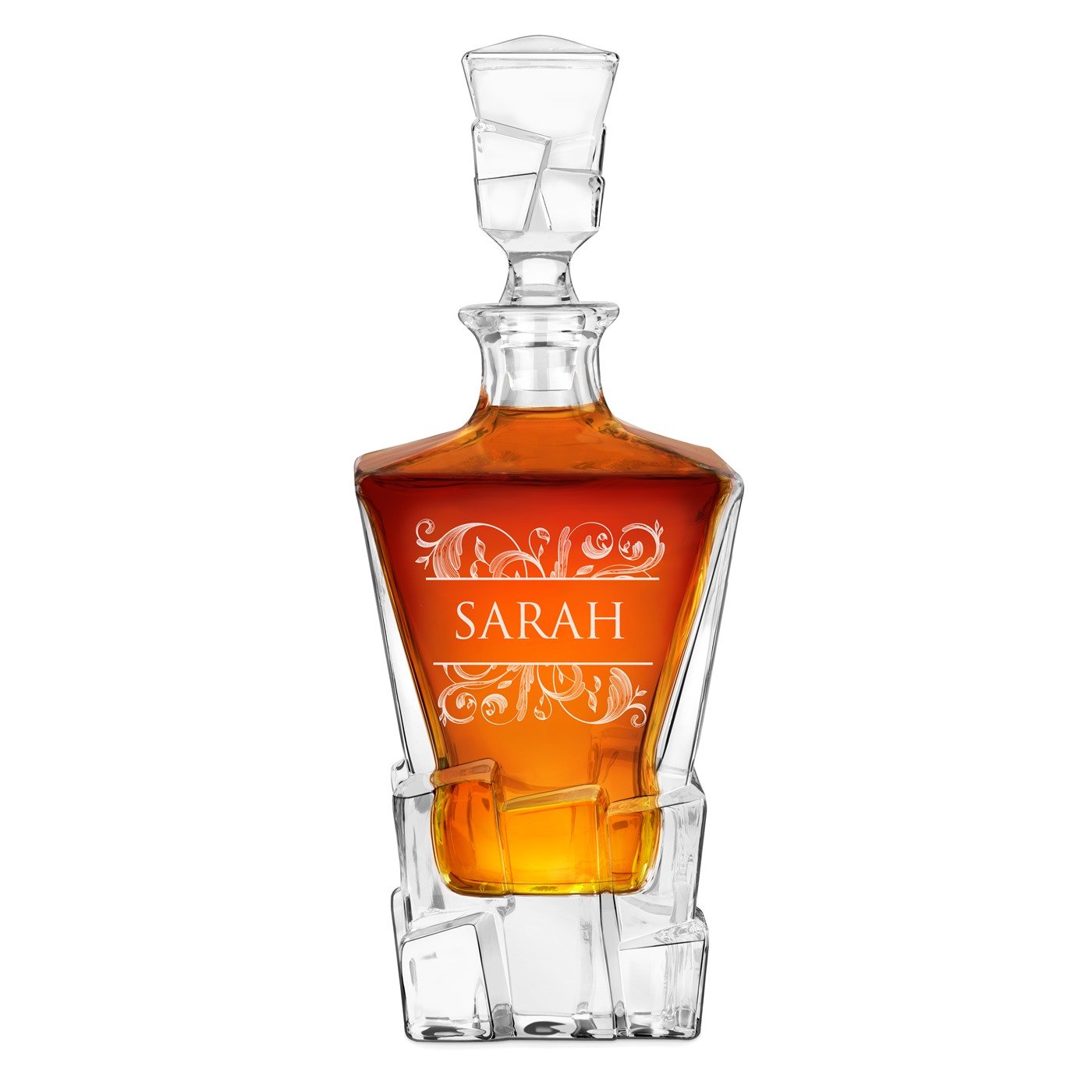 Jarra de whisky Murrano Ice Blink con grabado para mujeres