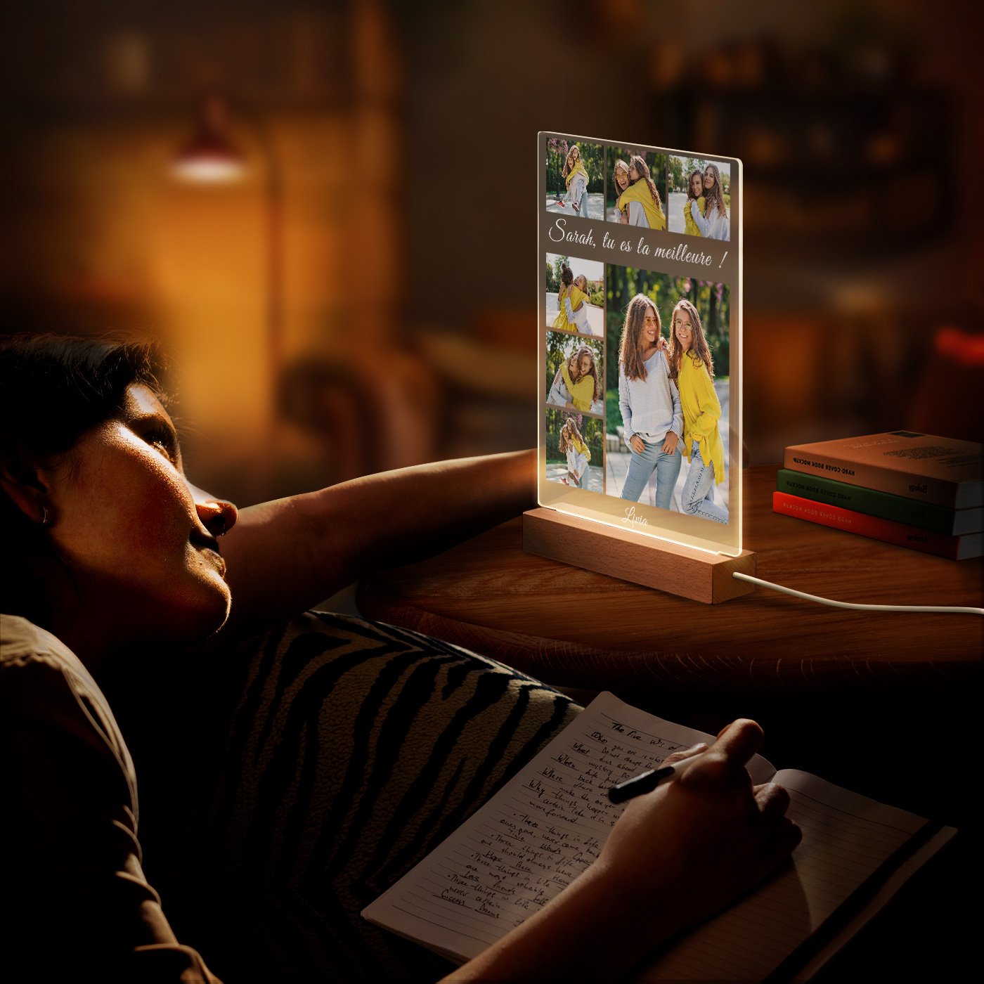Murrano Customized XL LED Lamp with Photo for Best Friend