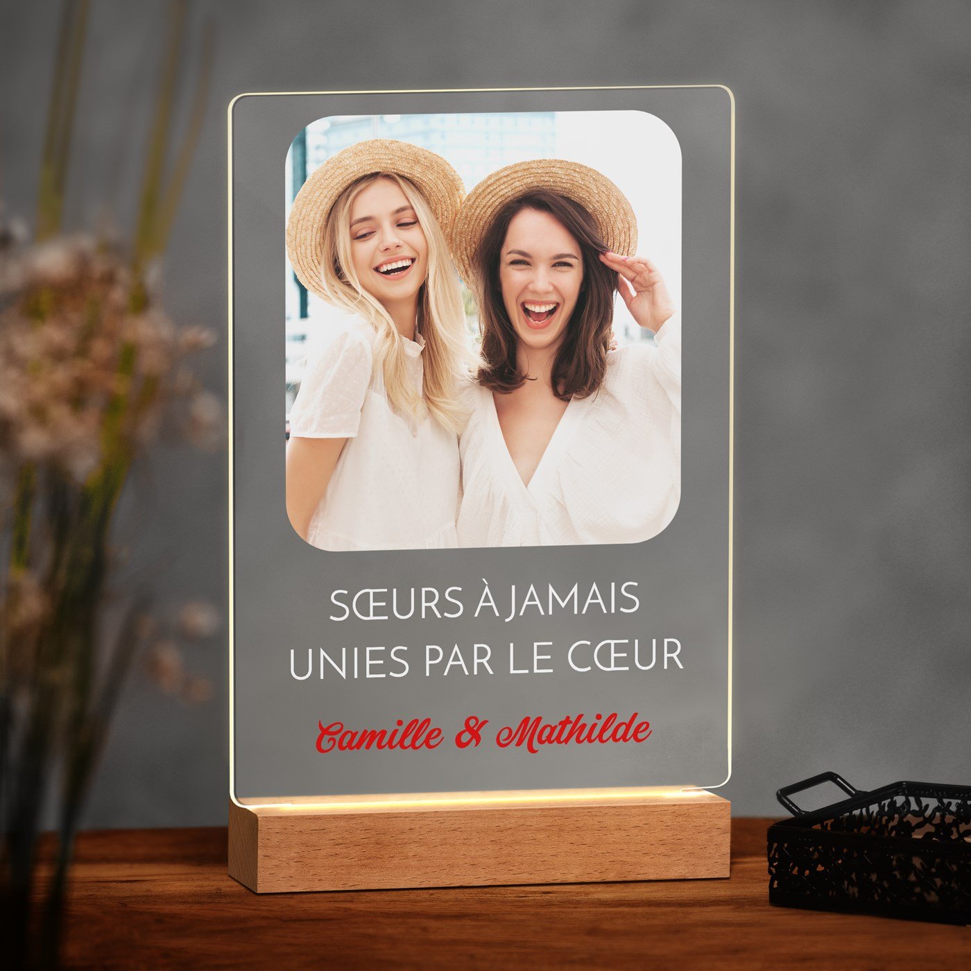 Murrano Custom XL LED Lamp with Photo for Best Friend