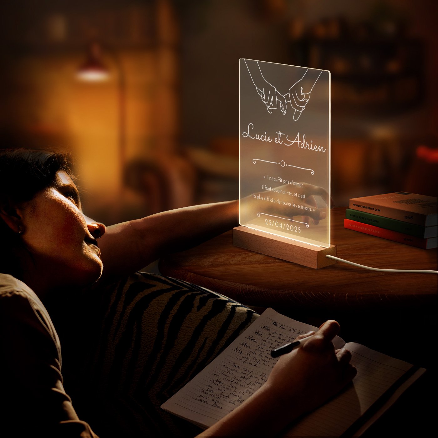 Murrano Customized XL LED Lamp for Couple