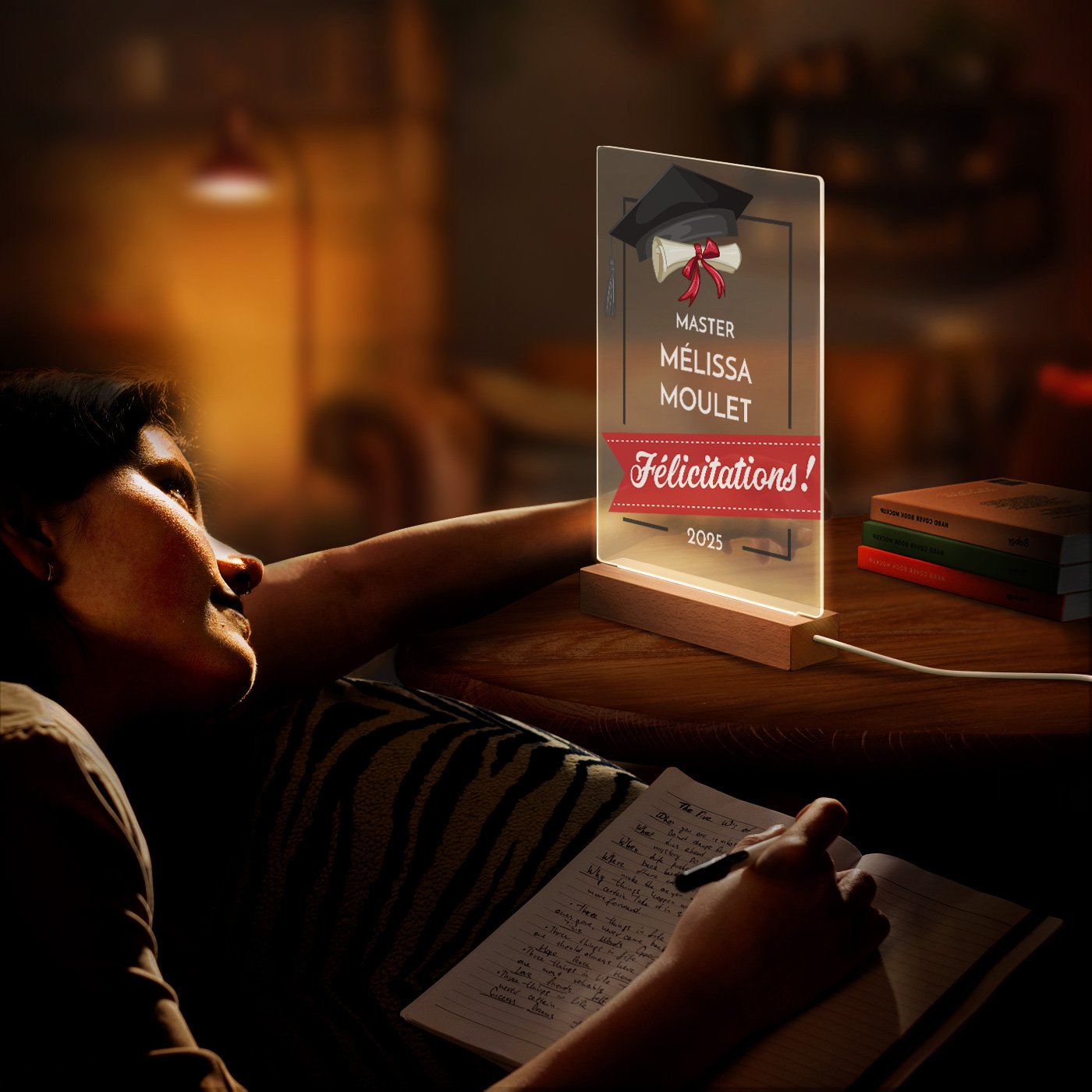 Lámpara LED personalizada Murrano XL - ¡Felicidades!