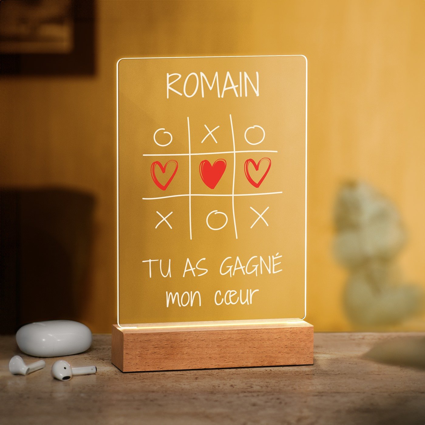 Murrano Personalized Large LED Lamp for Dear Man