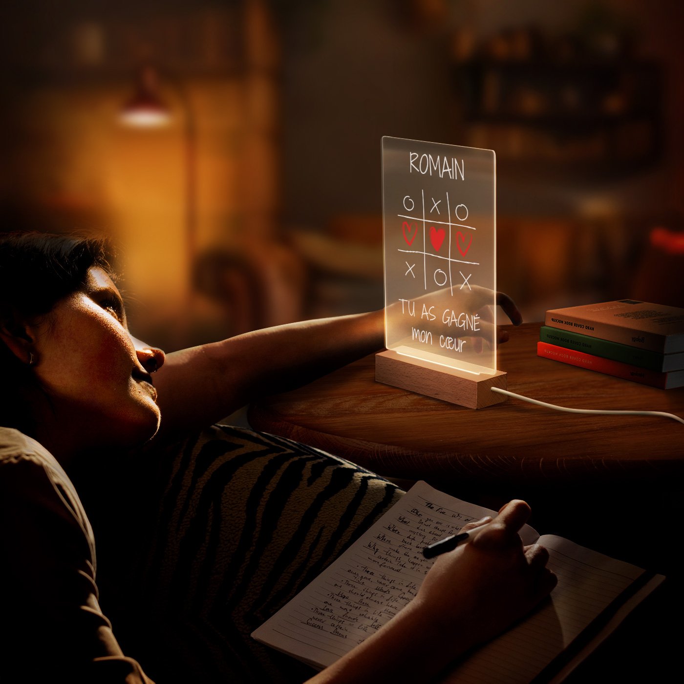 Murrano Personalized Large LED Lamp for Dear Man