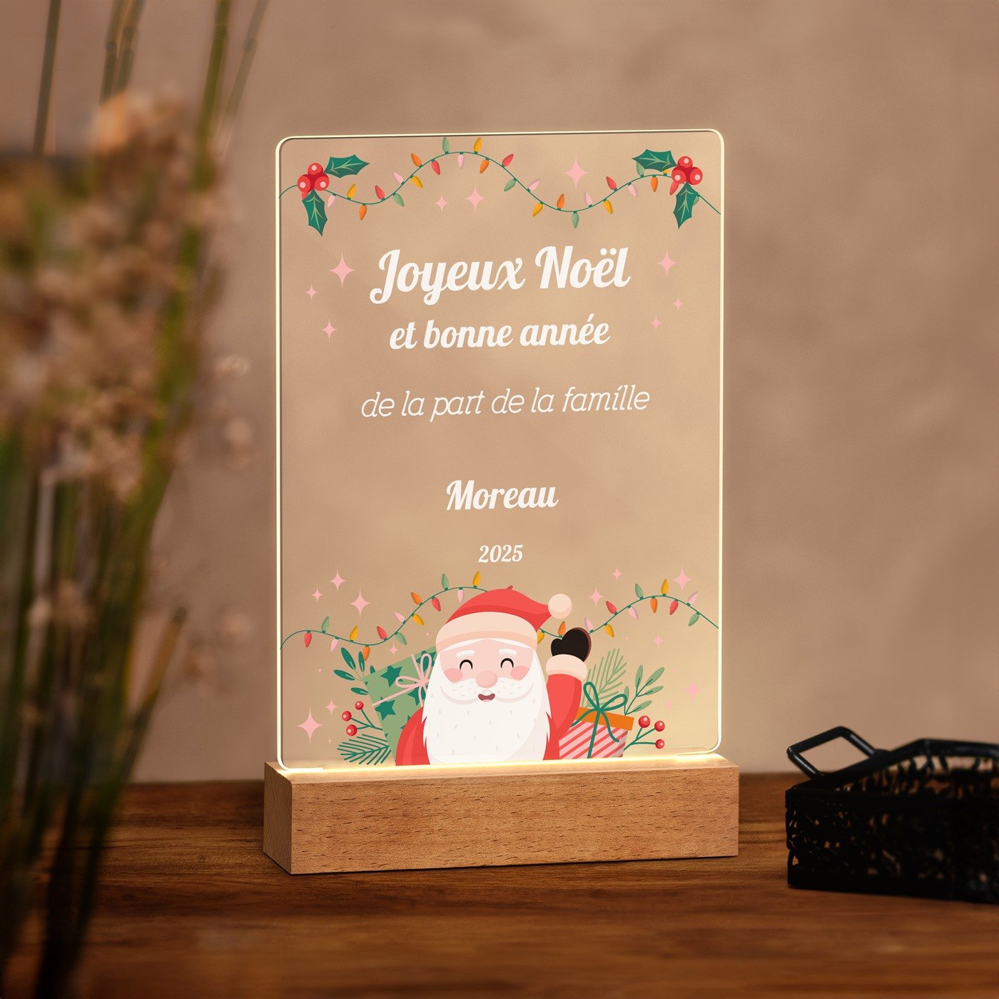 Lámpara LED personalizada Murrano - Tamaño L para Navidad
