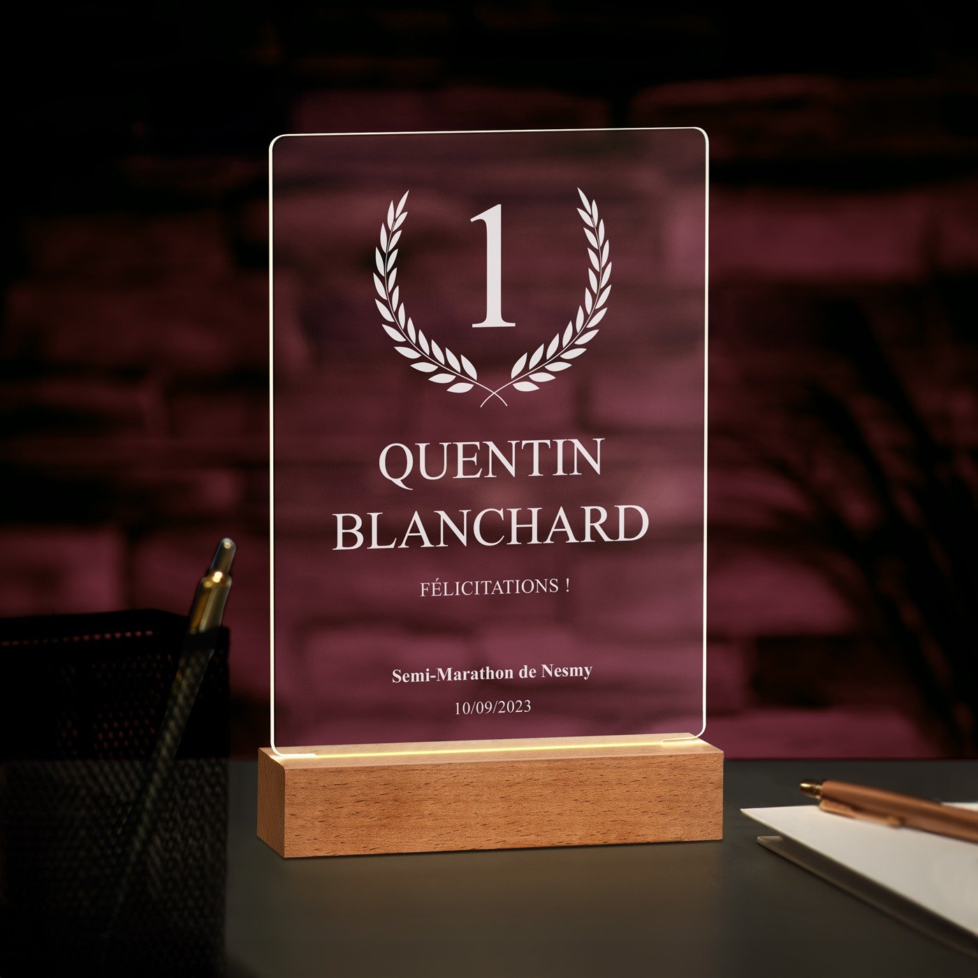 Lámpara LED personalizada Murrano - Tamaño L, Campeón primer lugar