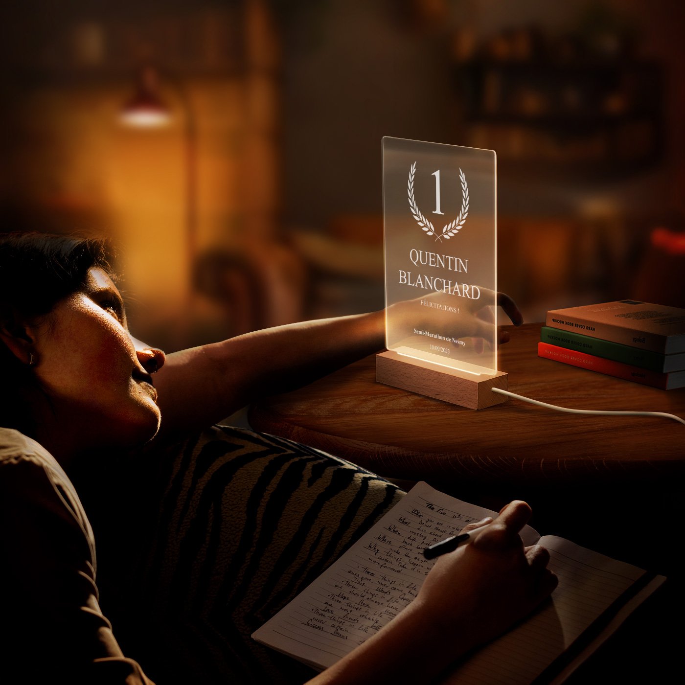 Lámpara LED personalizada Murrano - Tamaño L, Campeón primer lugar
