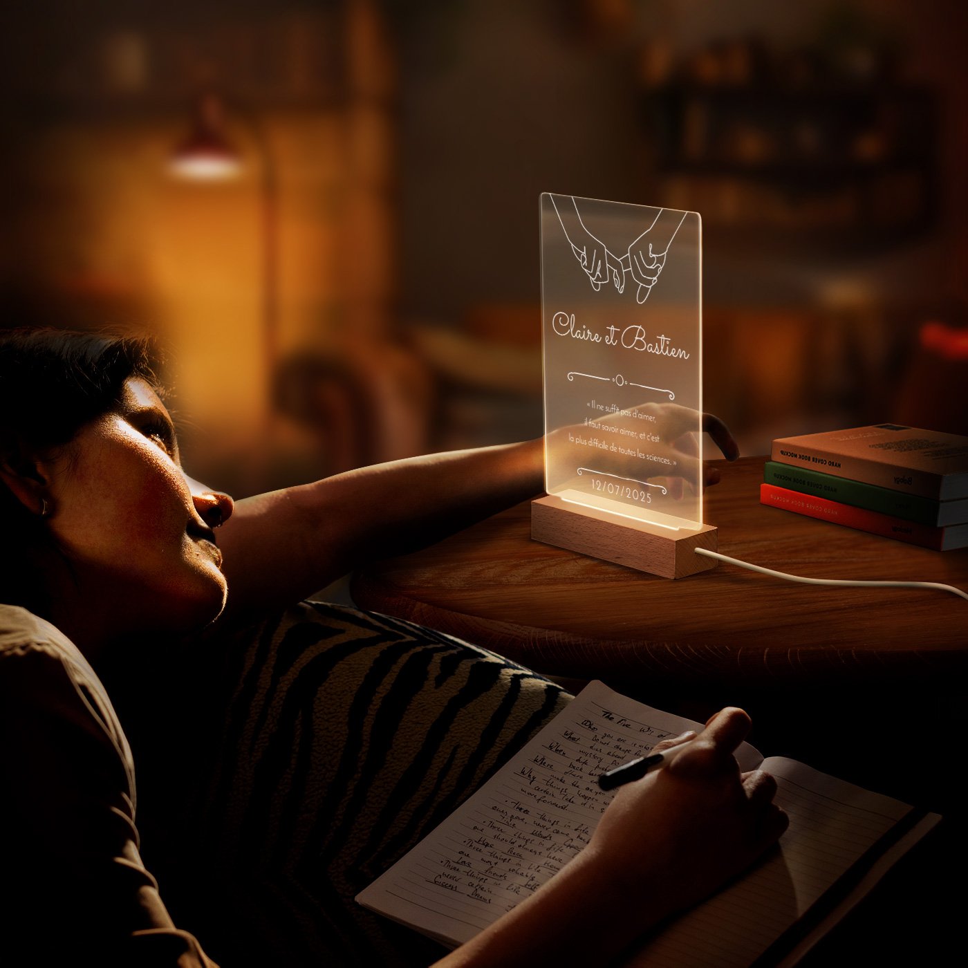 Murrano Custom LED Lamp - Size L for Couple