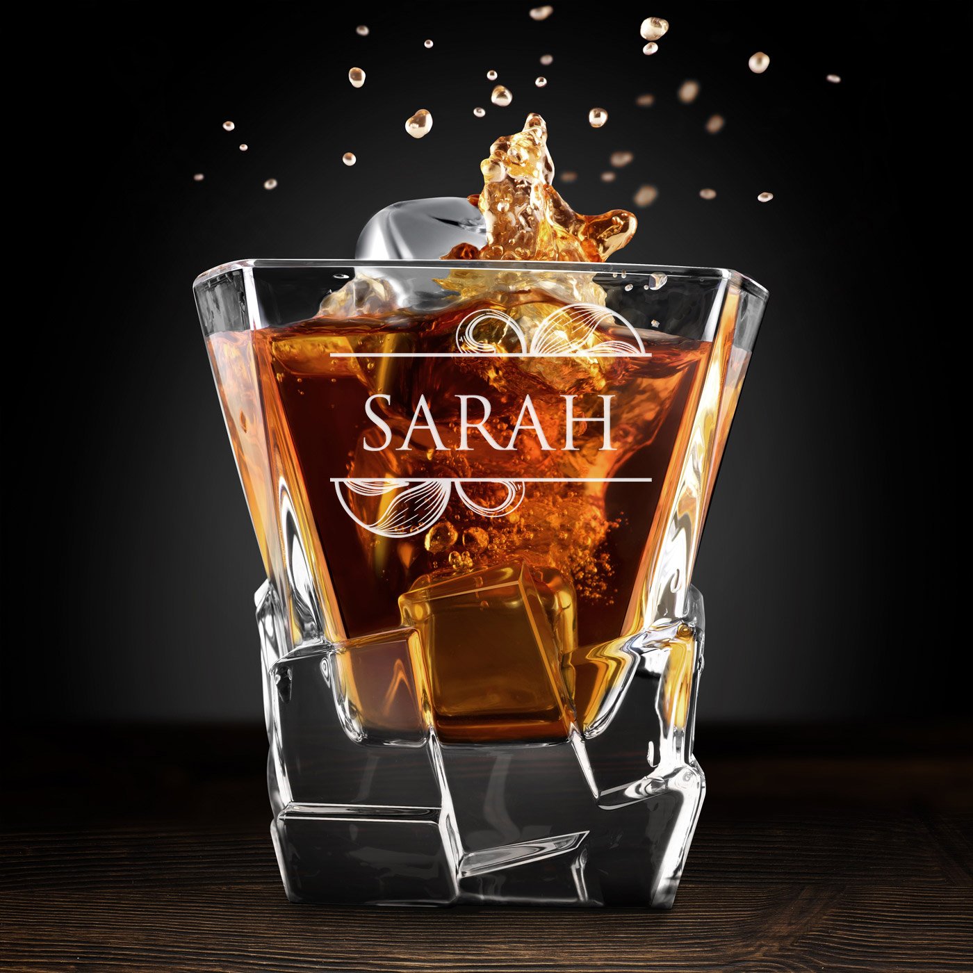 Set de vasos de whisky personalizados Murrano Ice Blink para mujer