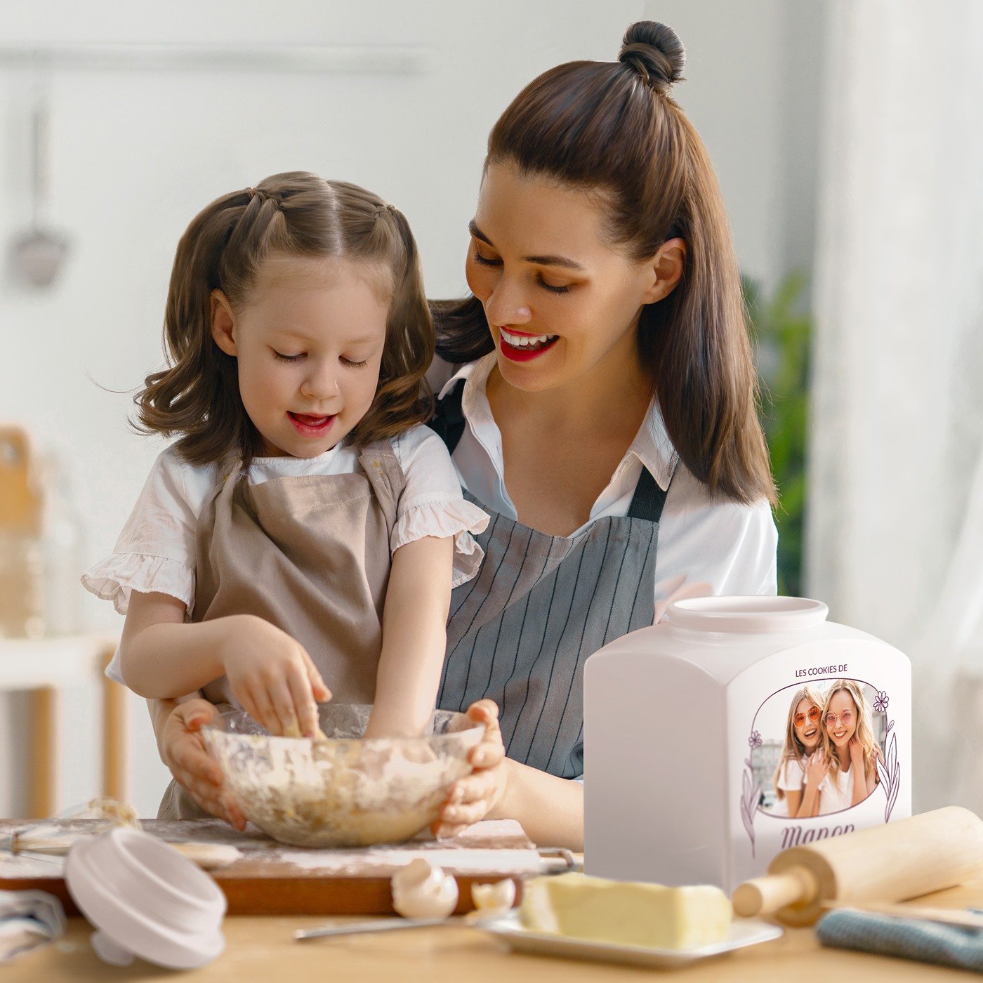 Murrano Ceramic Cookie Jar with Personalized Photo