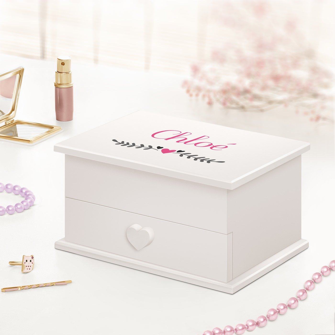 Murrano Personalized Musical Jewelry Box for Women