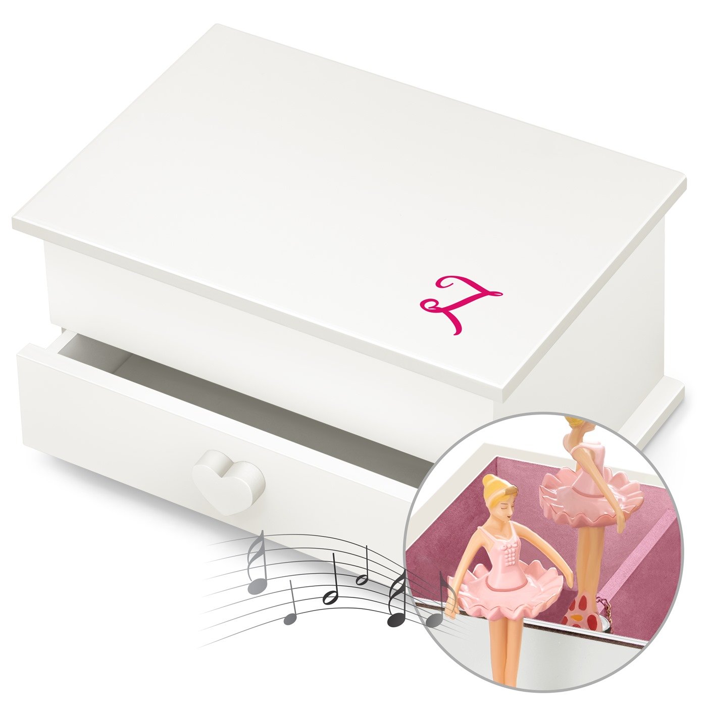 Murrano Personalized Music Box - Drawer for Granddaughter's Birthday