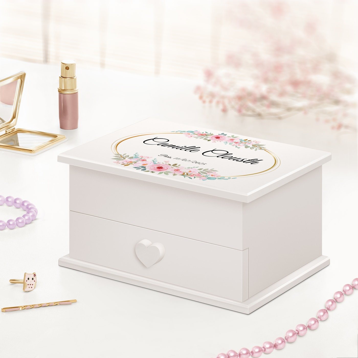 Caja musical personalizada de Murrano para mujer
