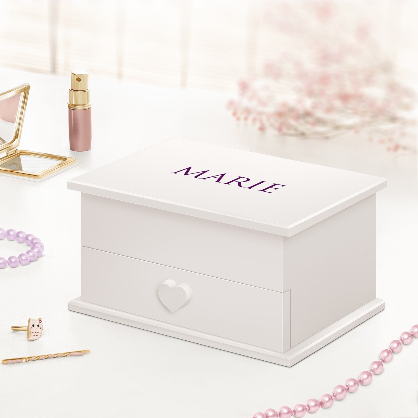 Murrano Personalized Music Box with Drawer