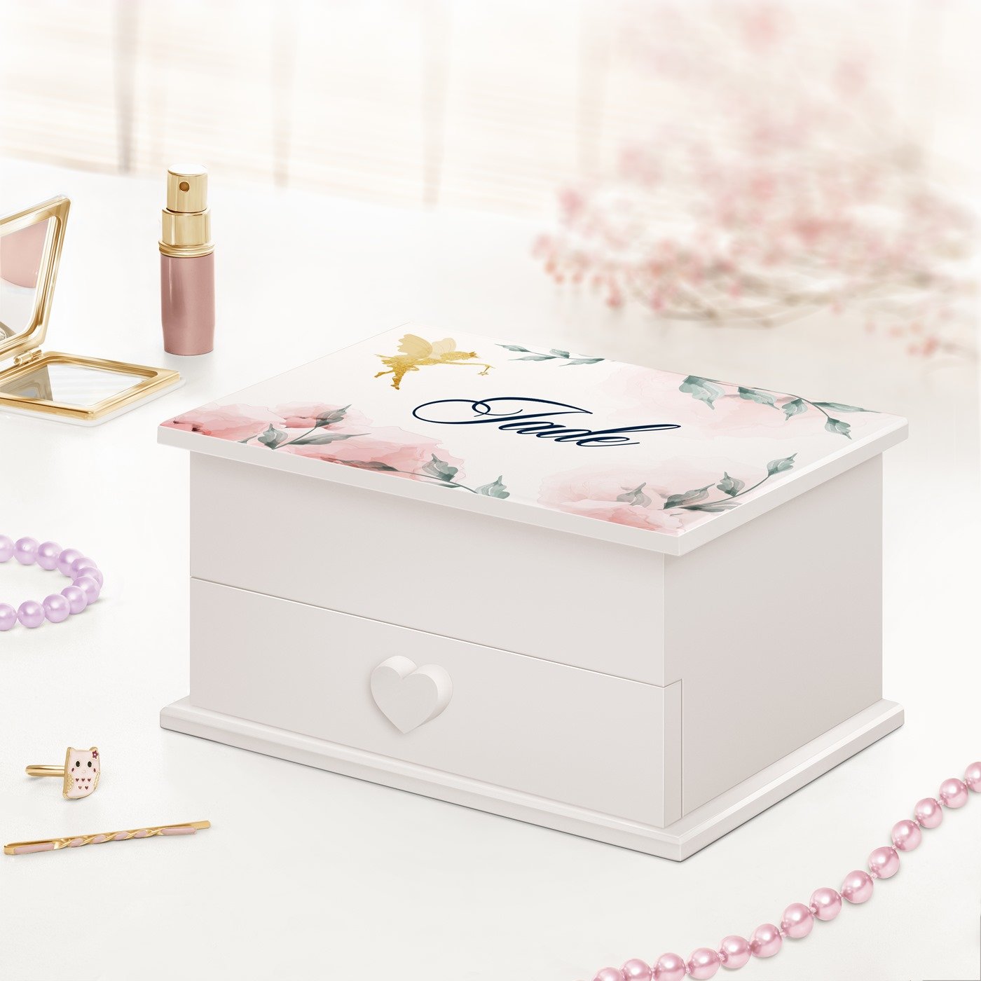 Murrano Music Box with Drawer - Customized Birthday Gift for Friend