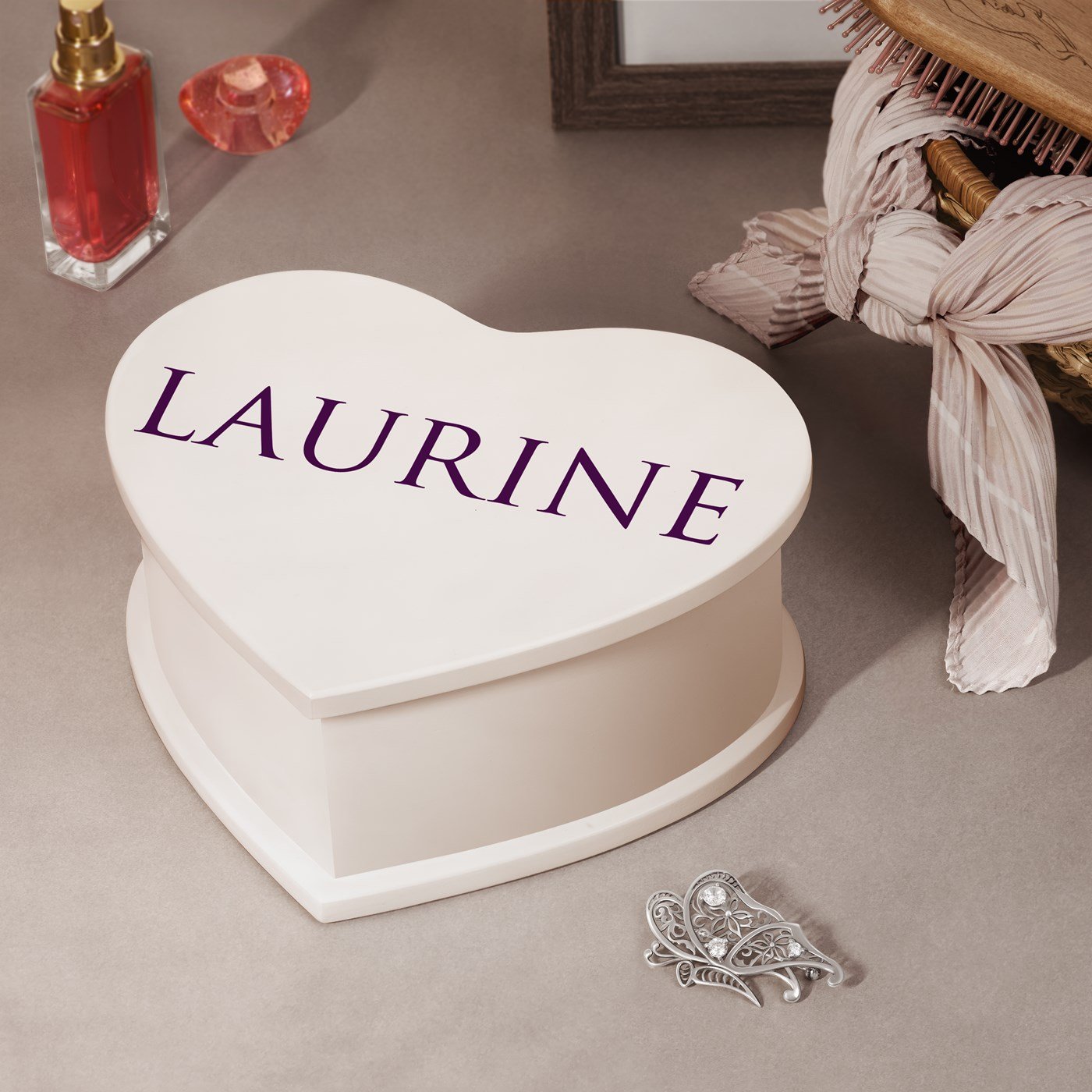Murrano Heart-Shaped Musical Jewelry Box