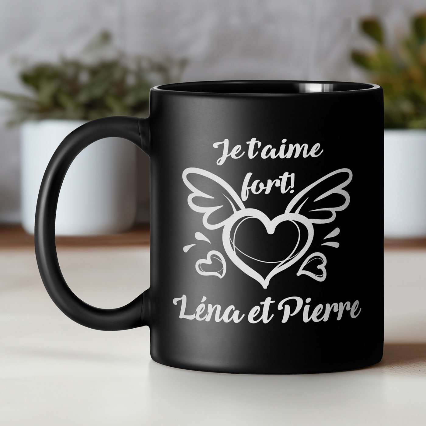 Mug de cerámica Murrano personalizado para novia, Día de San Valentín, cumpleaños