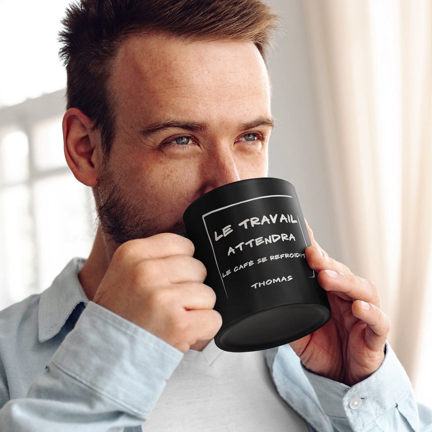 Mug de cerámica Murrano personalizado para él - Promoción de trabajo y cumpleaños