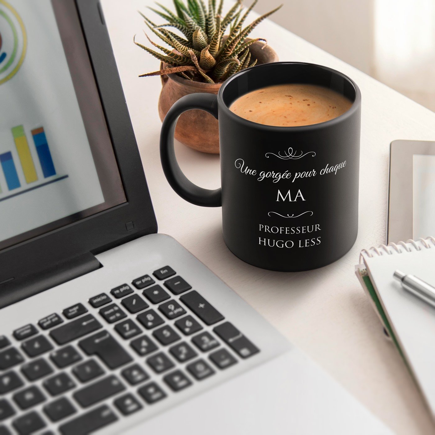 Taza de cerámica Murrano personalizada para maestro/profesor