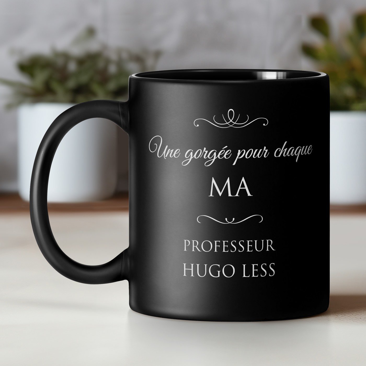 Taza de cerámica Murrano personalizada para maestro/profesor