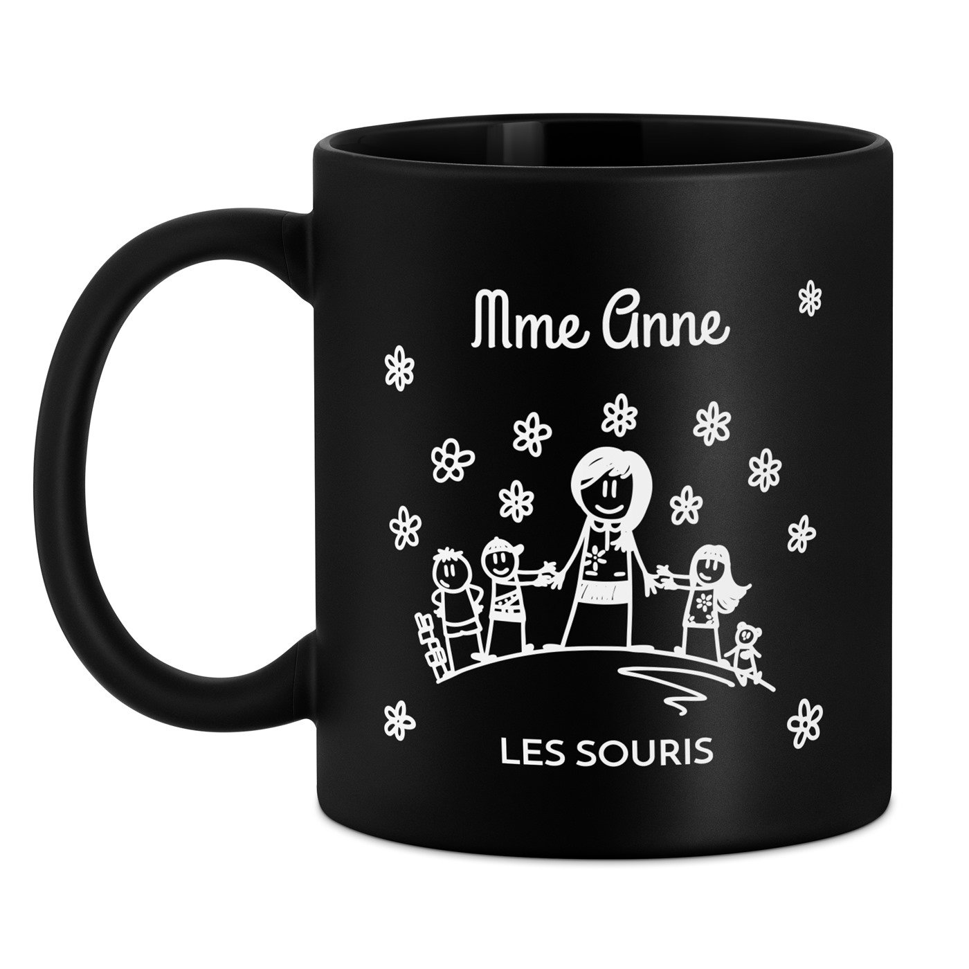 Mug de cerámica Murrano personalizado para maestra mujer