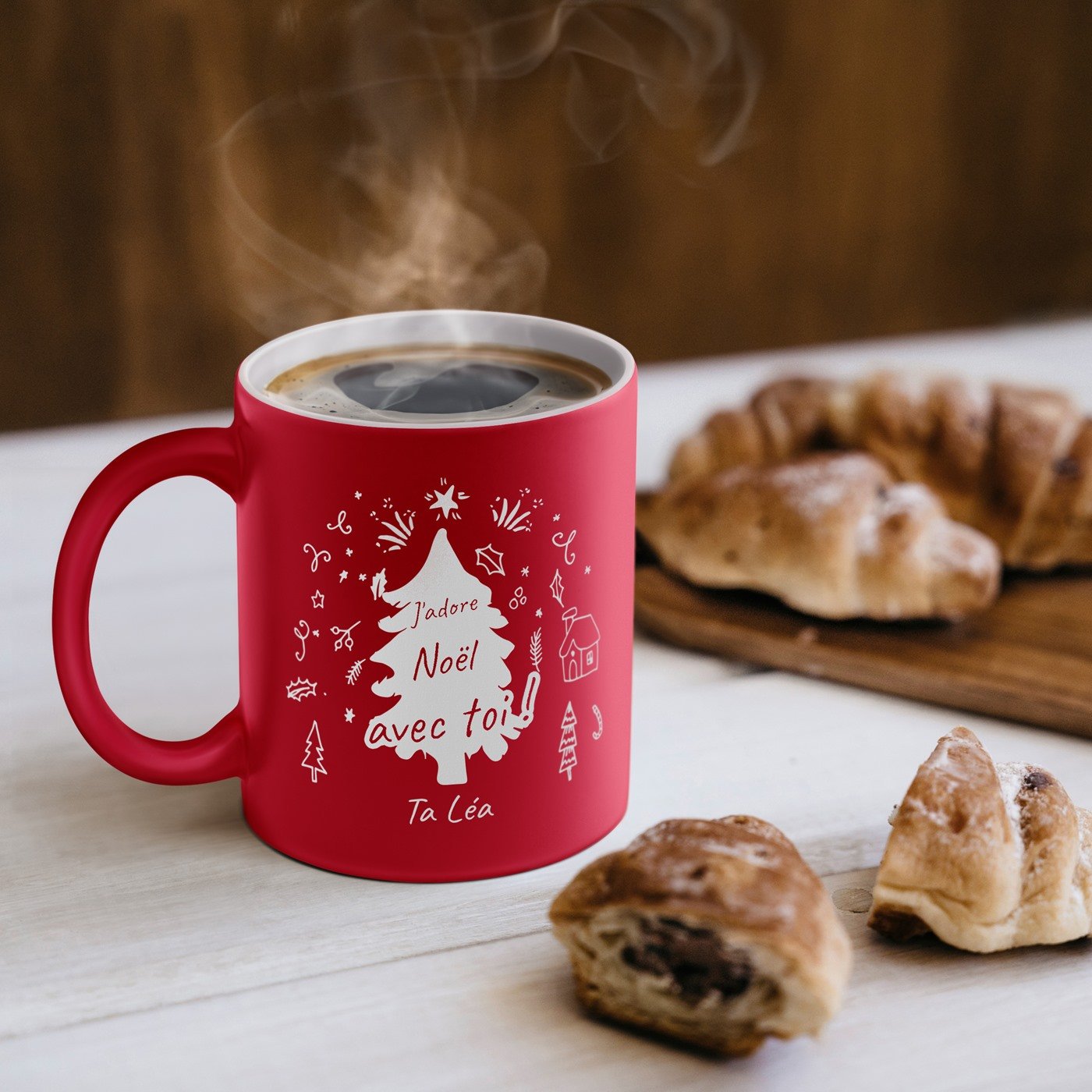 Mug de cerámica Murrano con base blanca y personalización