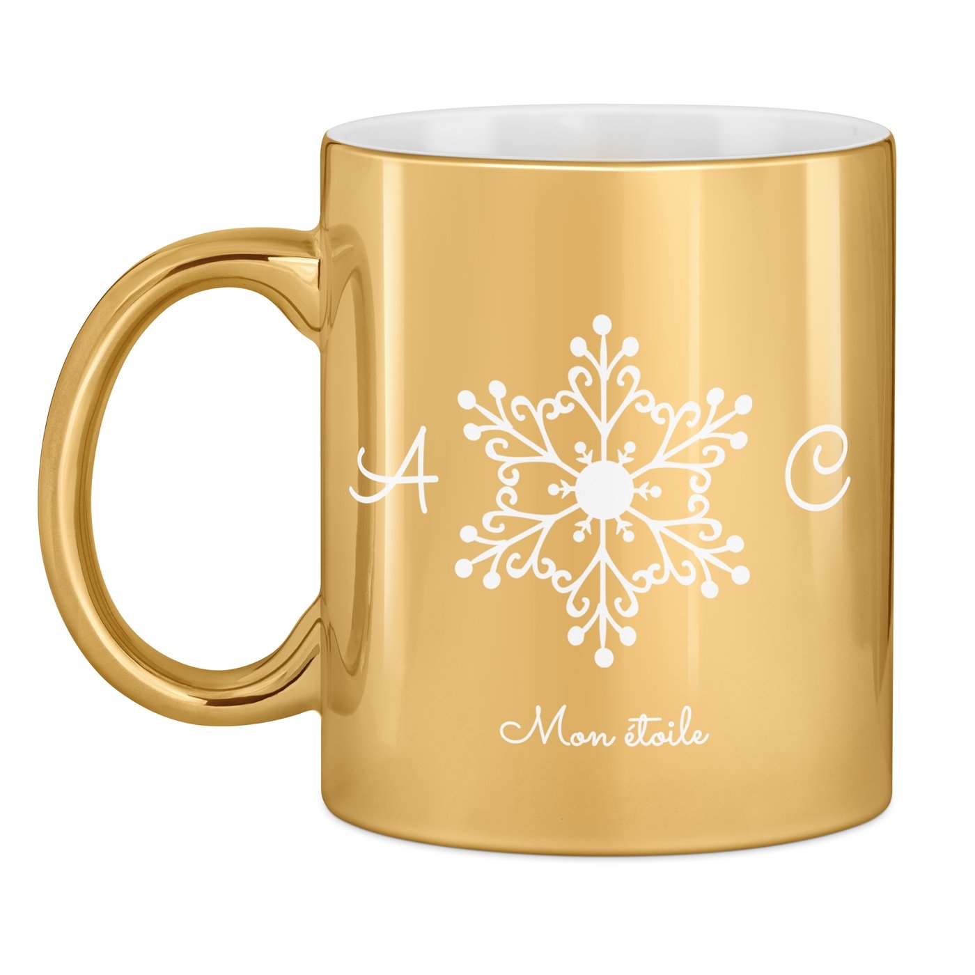 Taza de cerámica dorada Murrano para parejas