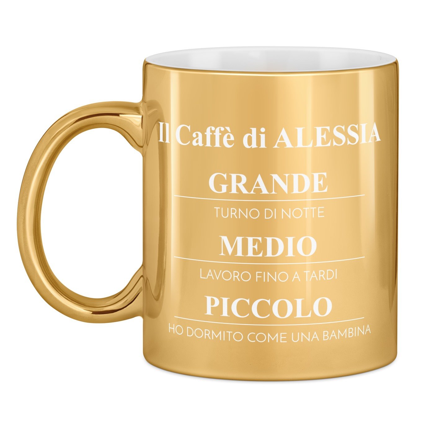 Murrano Gold Ceramic Mug with Personalization for Doctor, Medical Anniversary Gift