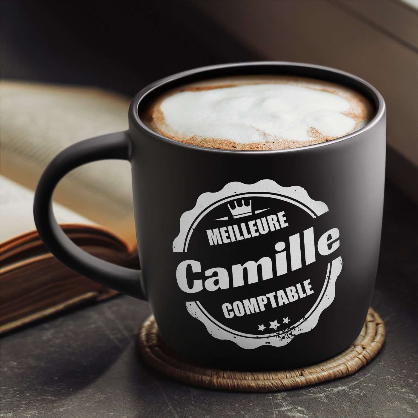 Taza de cerámica Murrano con grabado - Mejor contadora mujer promoción