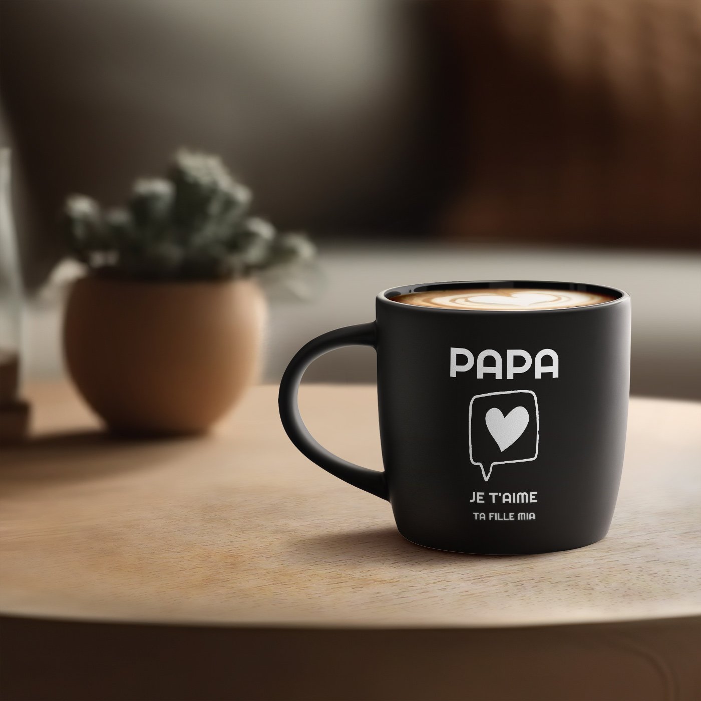 Mug de cerámica Murrano grabado para papá - Regalo para el Día del Padre