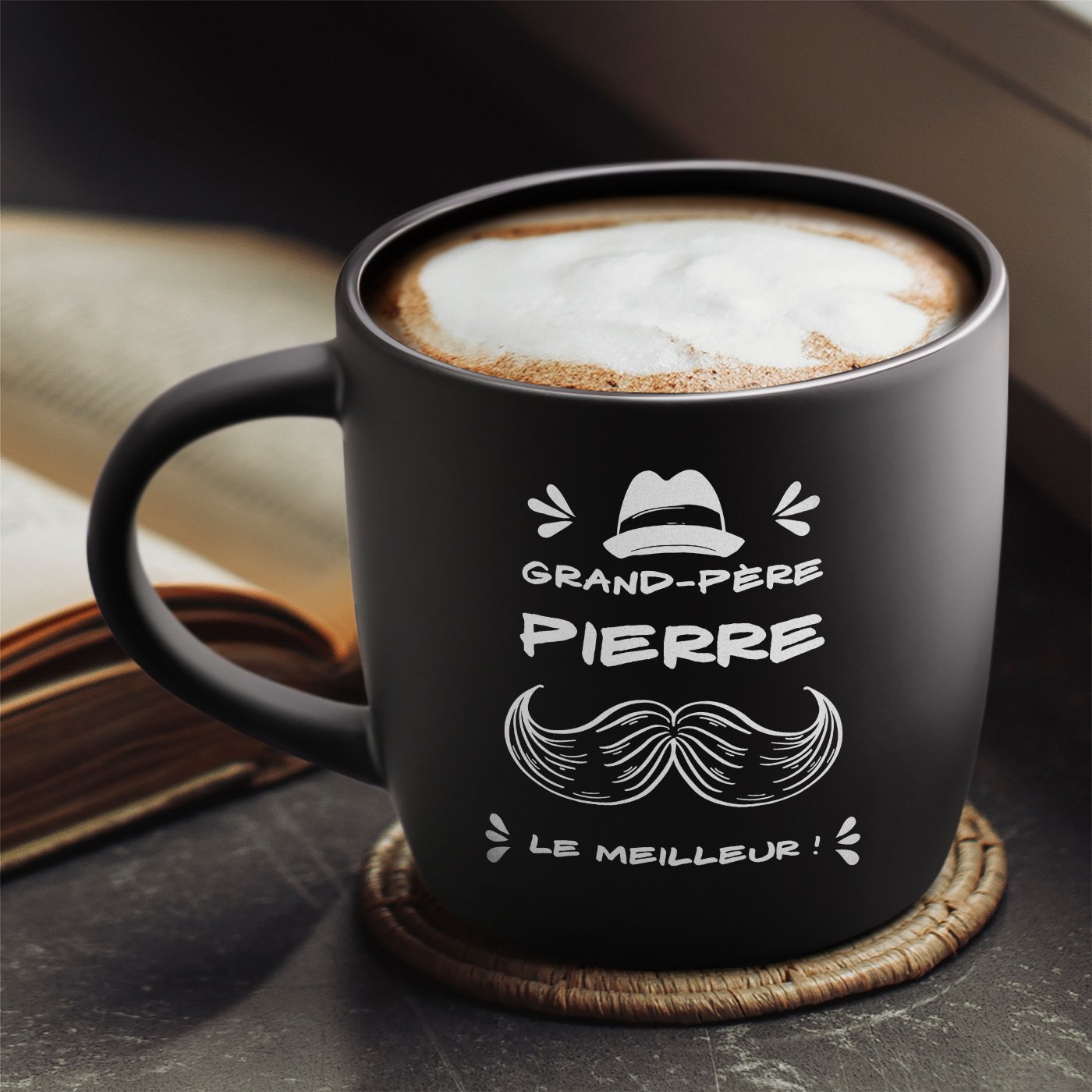 Murrano Ceramic Mug with Gravure for Grandfather's Day