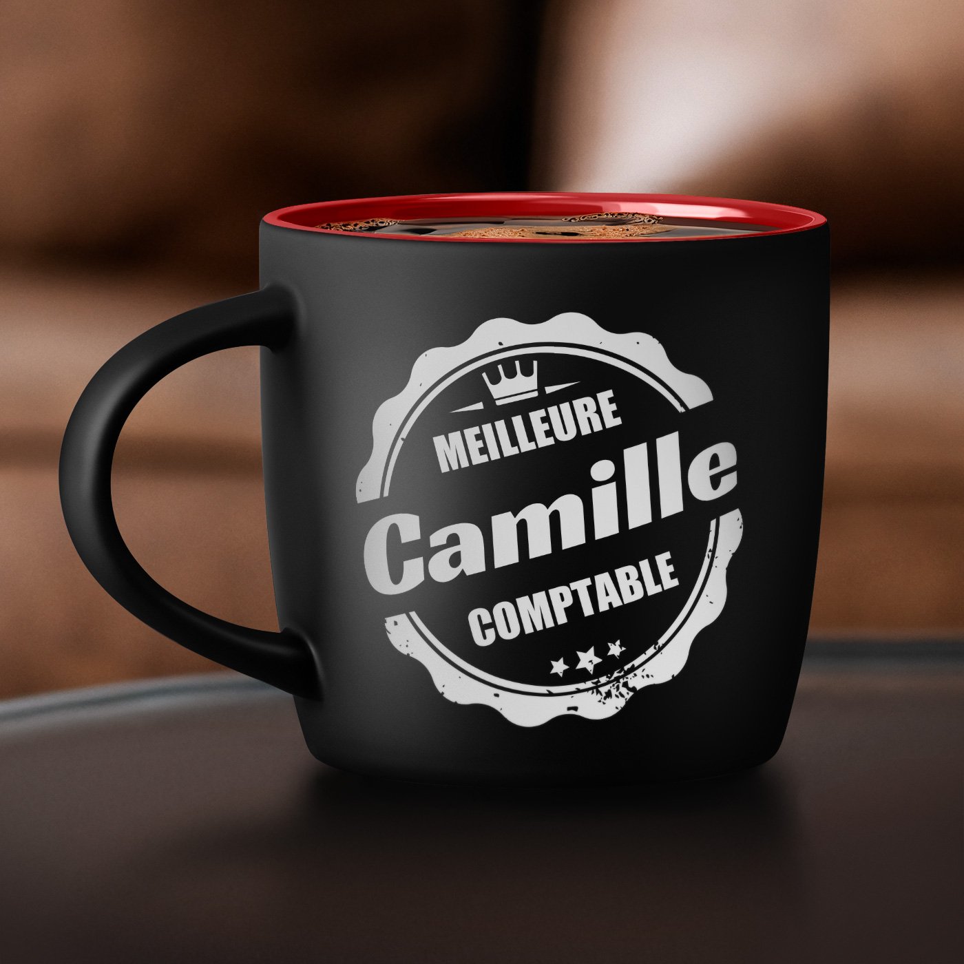 Taza de cerámica Murrano personalizada con grabado para compañero contador promoción