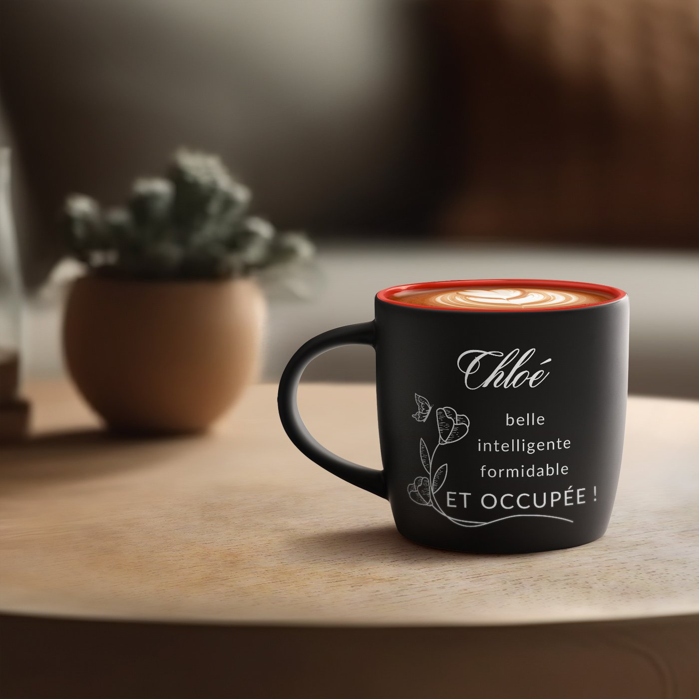 Murrano Ceramic Mug with Personalized Engraving for Woman - Anniversary Gift