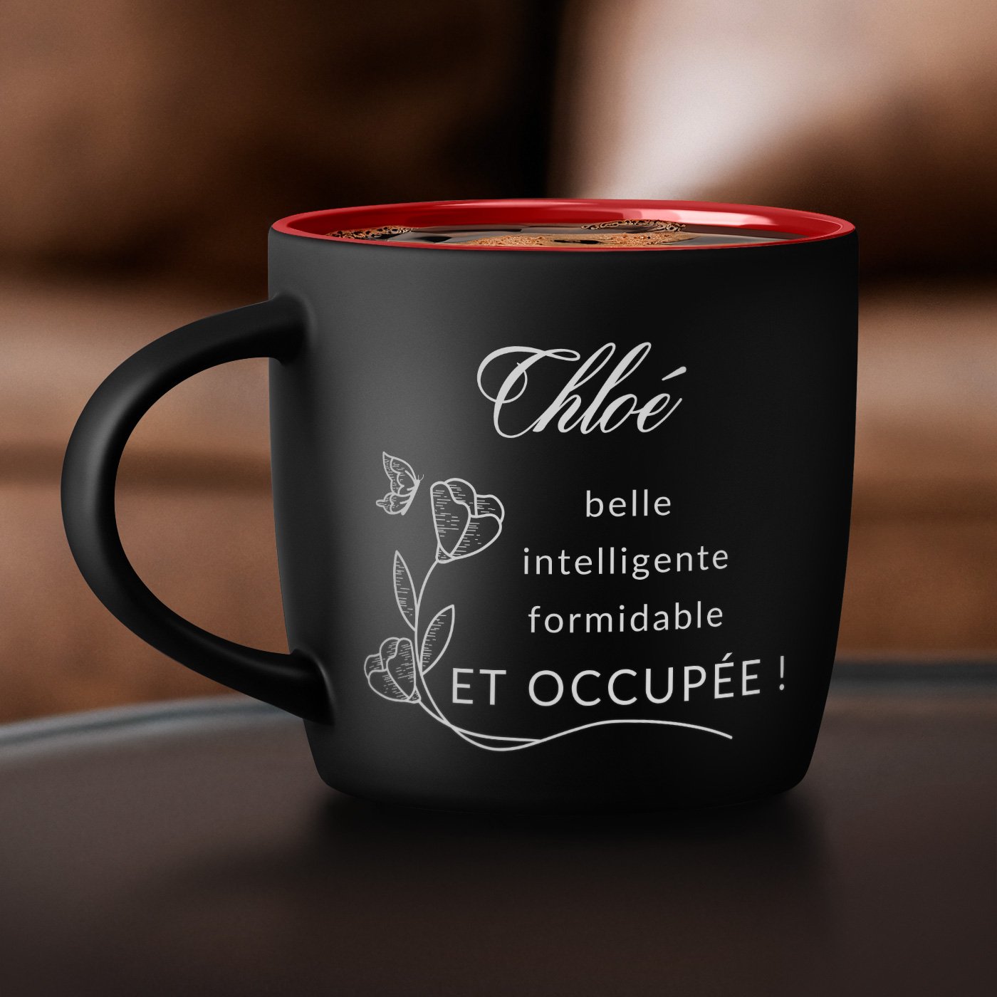 Mug de cerámica Murrano personalizado con grabado para mujer - Regalo de aniversario