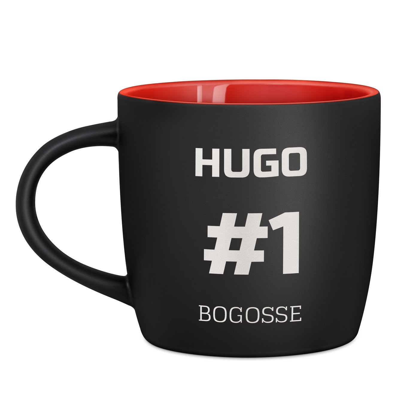 Taza de cerámica negra y roja Murrano con personalización para el aniversario de un amigo o el Día de San Valentín