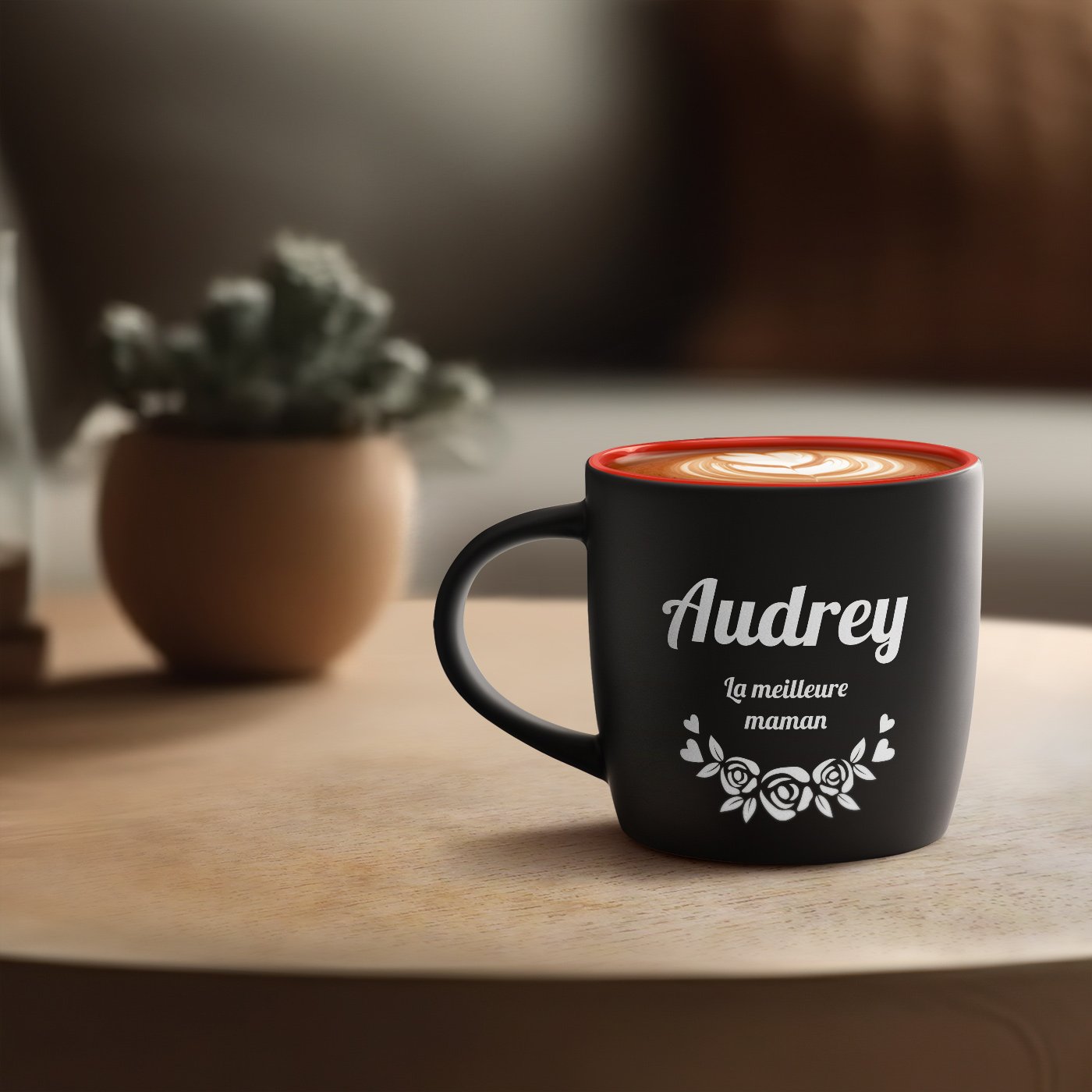 Mug de cerámica Murrano personalizado con grabado para mamá - Idea de regalo para el Día de la Madre