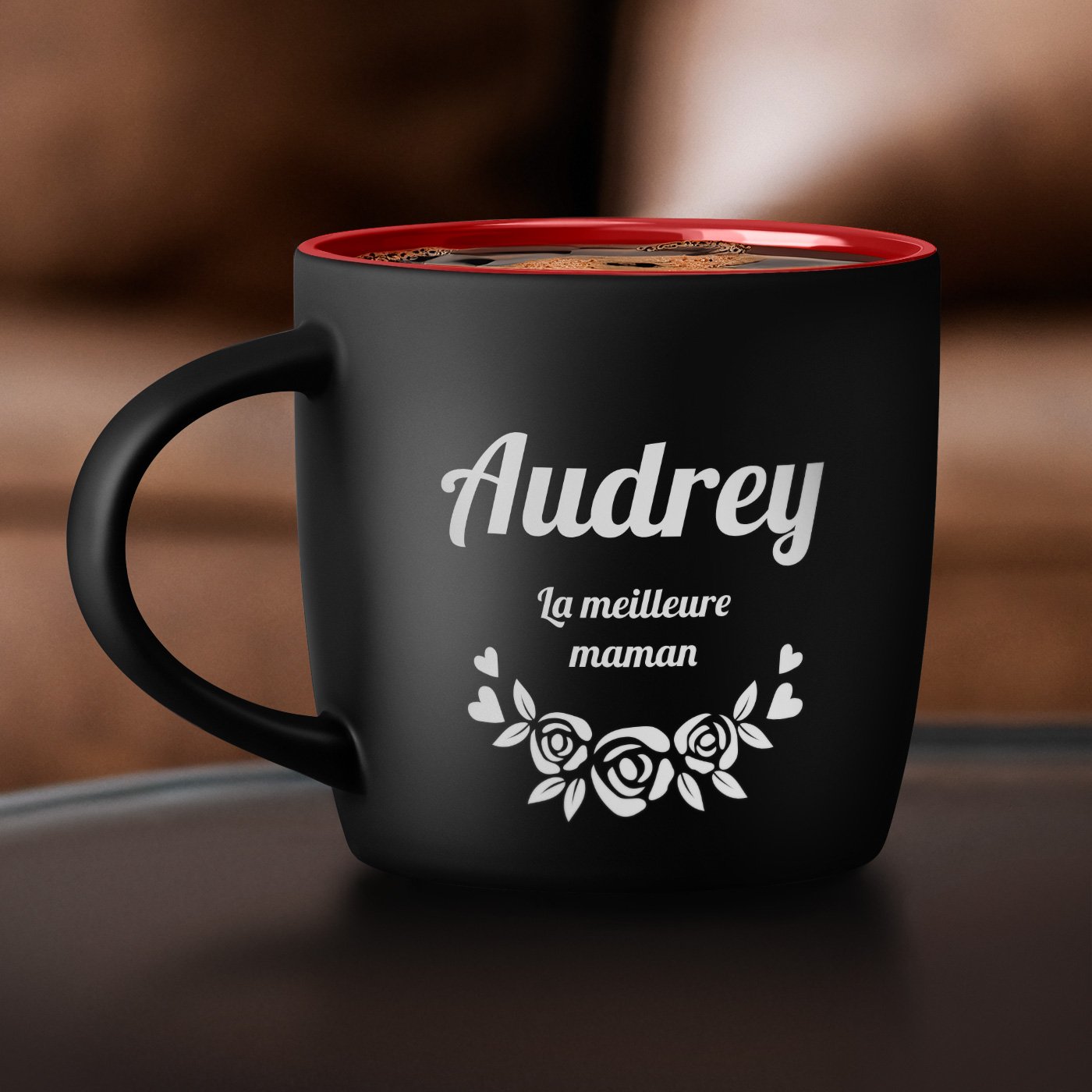 Mug de cerámica Murrano personalizado con grabado para mamá - Idea de regalo para el Día de la Madre