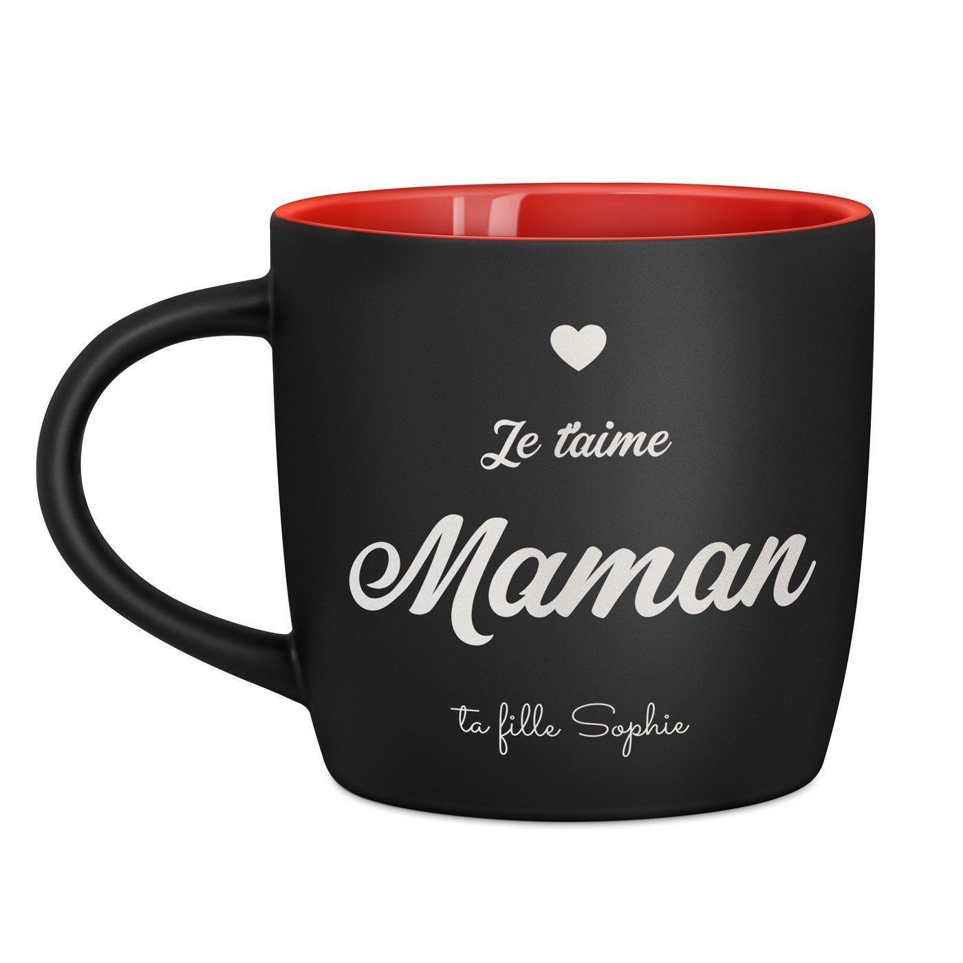 Mug de cerámica Murrano personalizado con grabado para el Día de las Madres