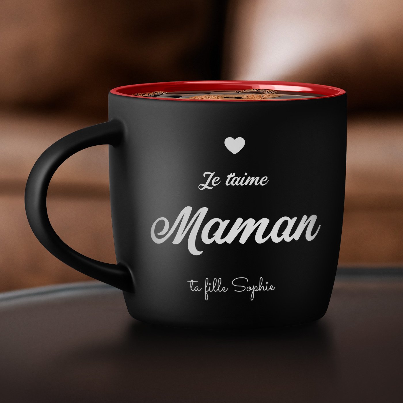 Mug de cerámica Murrano personalizado con grabado para el Día de las Madres