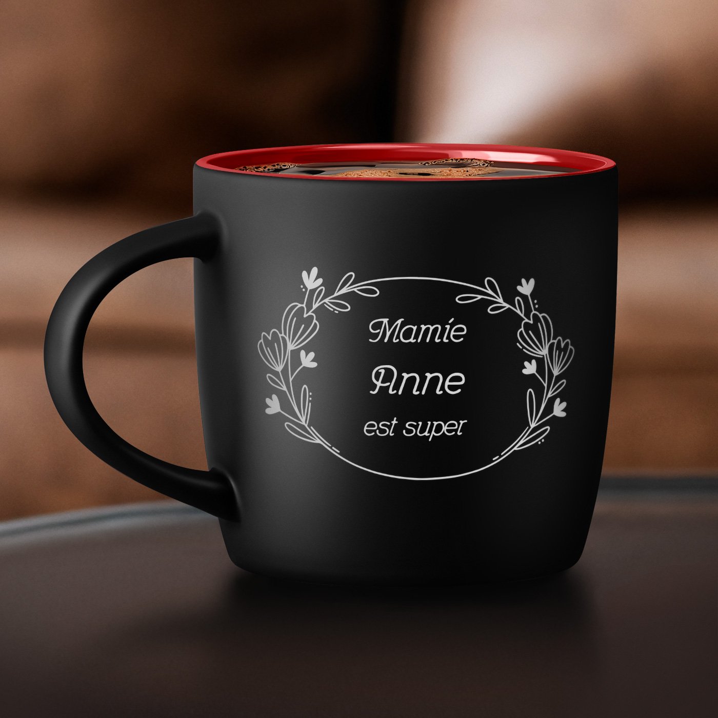 Taza de cerámica Murrano con grabado personalizado - Regalo para Abuela