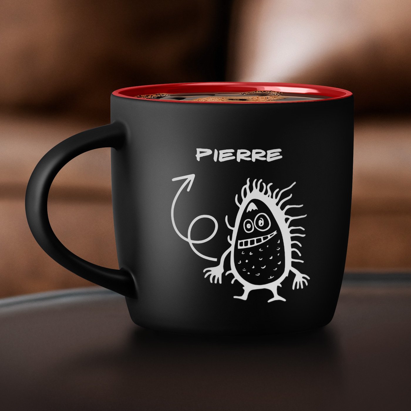 Taza de cerámica Murrano personalizada con grabado para el cumpleaños de su hijo o nieto