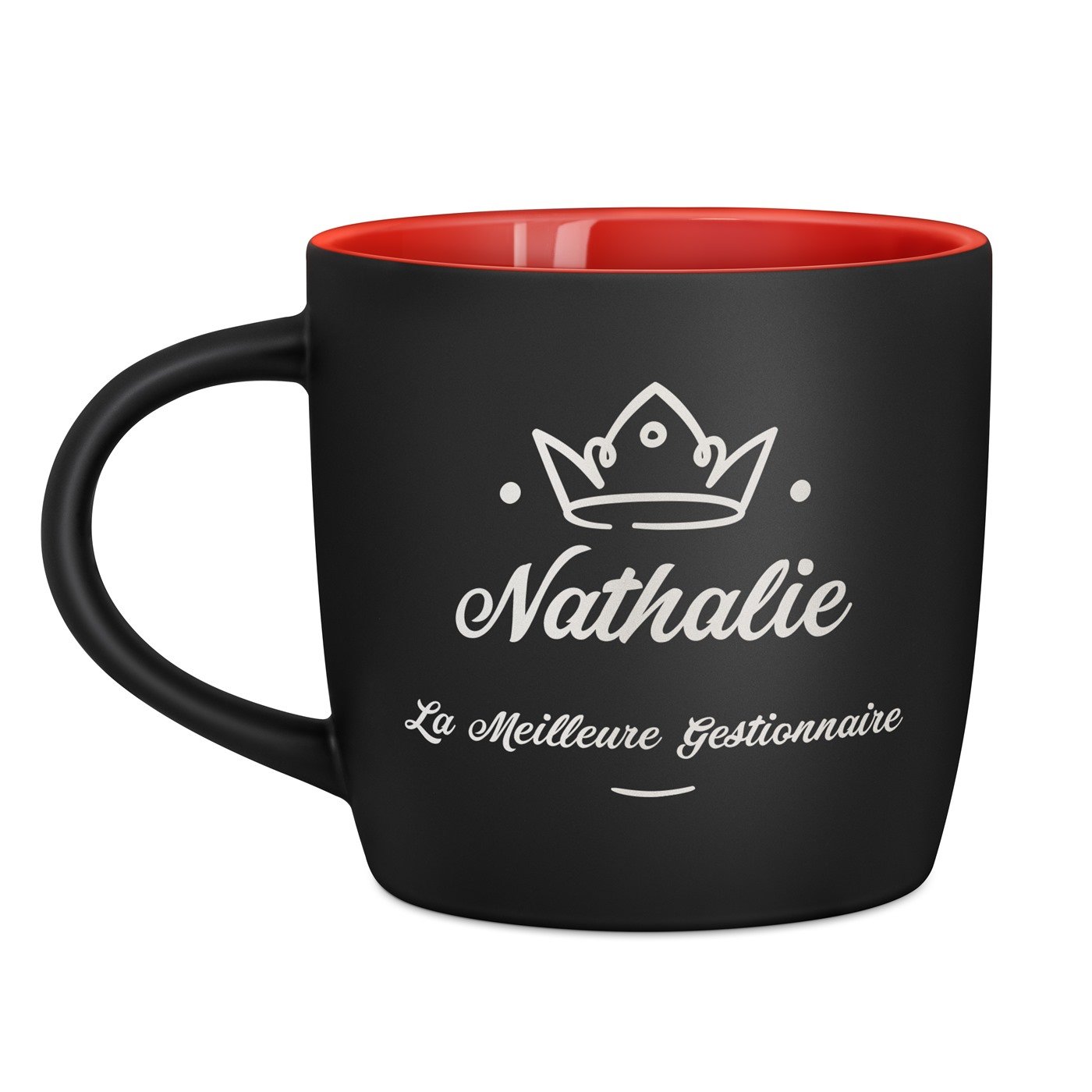 Mug de cerámica Murrano personalizado con grabado para mujer colega promoción trabajo